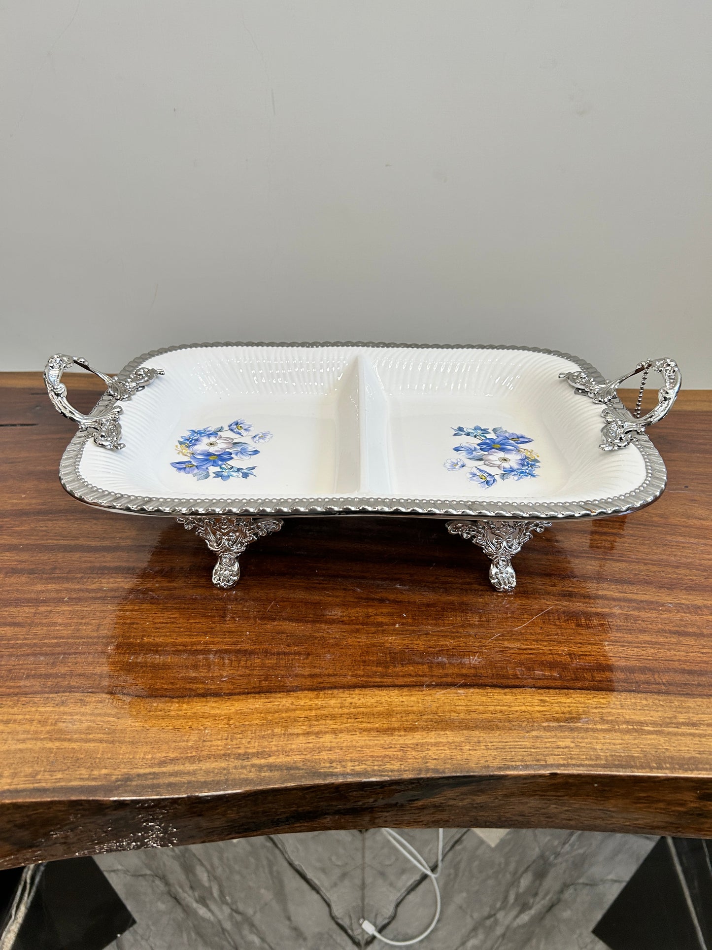 Angela Blue Rose Dish 1Pcs