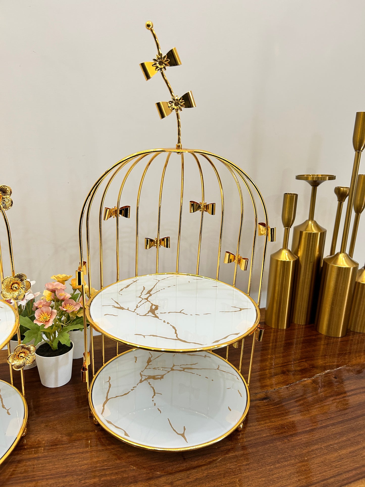 Glass Cage Platter 2Tier