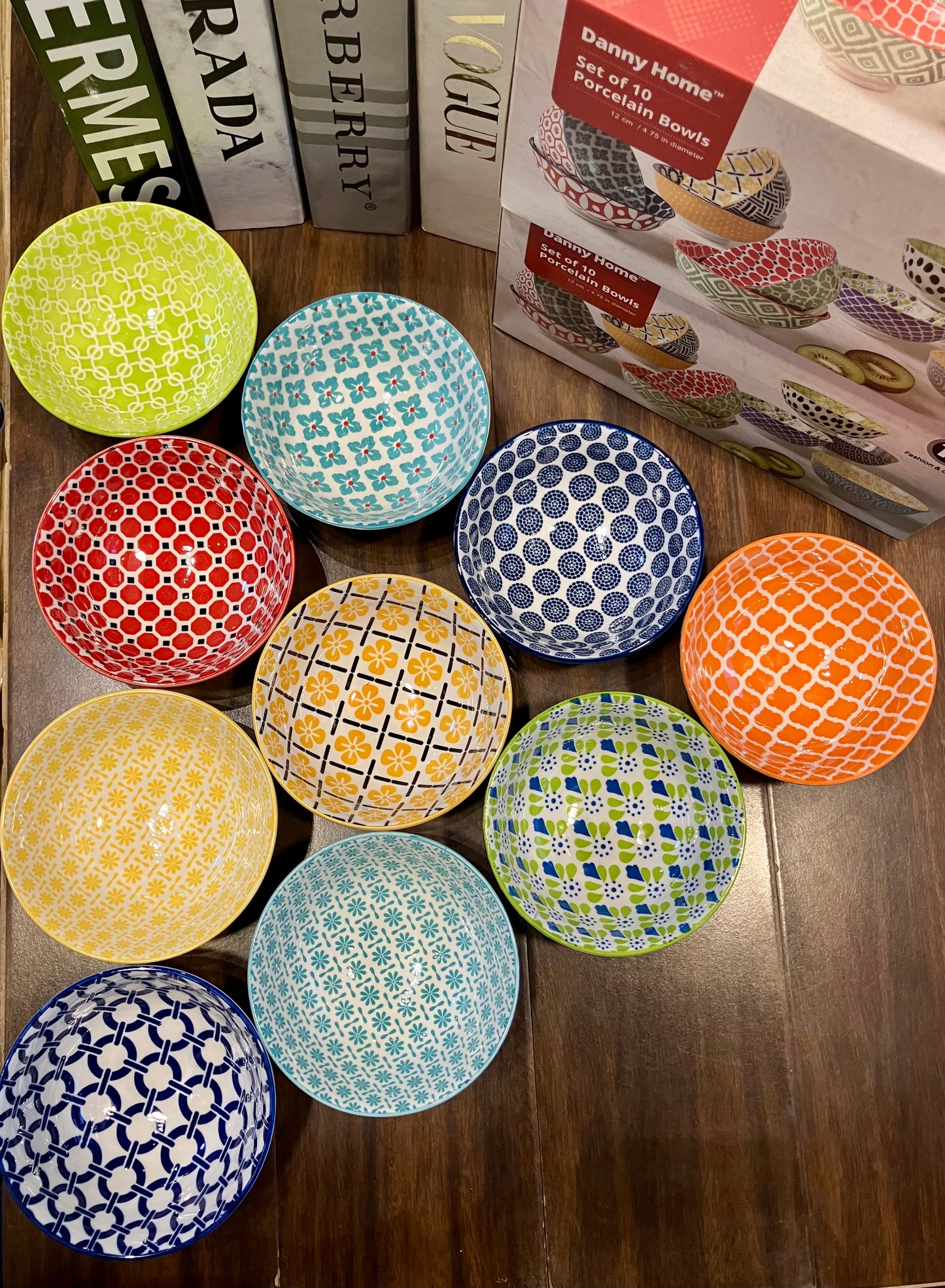 Danny Home Multicolour Porcelain Bowls (10Pcs)