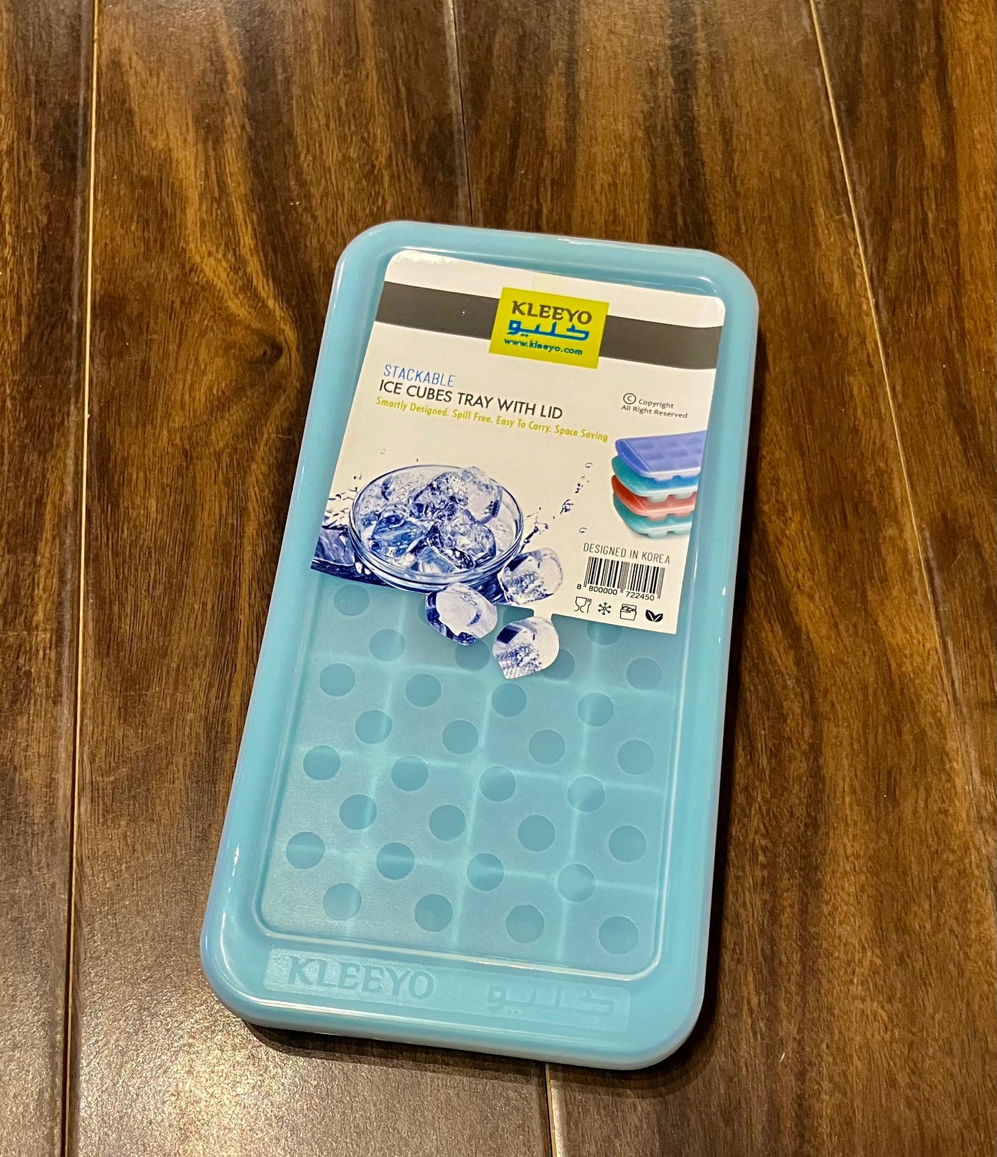 Kleeyo Ice-Cubes Tray With Lid 1Pcs