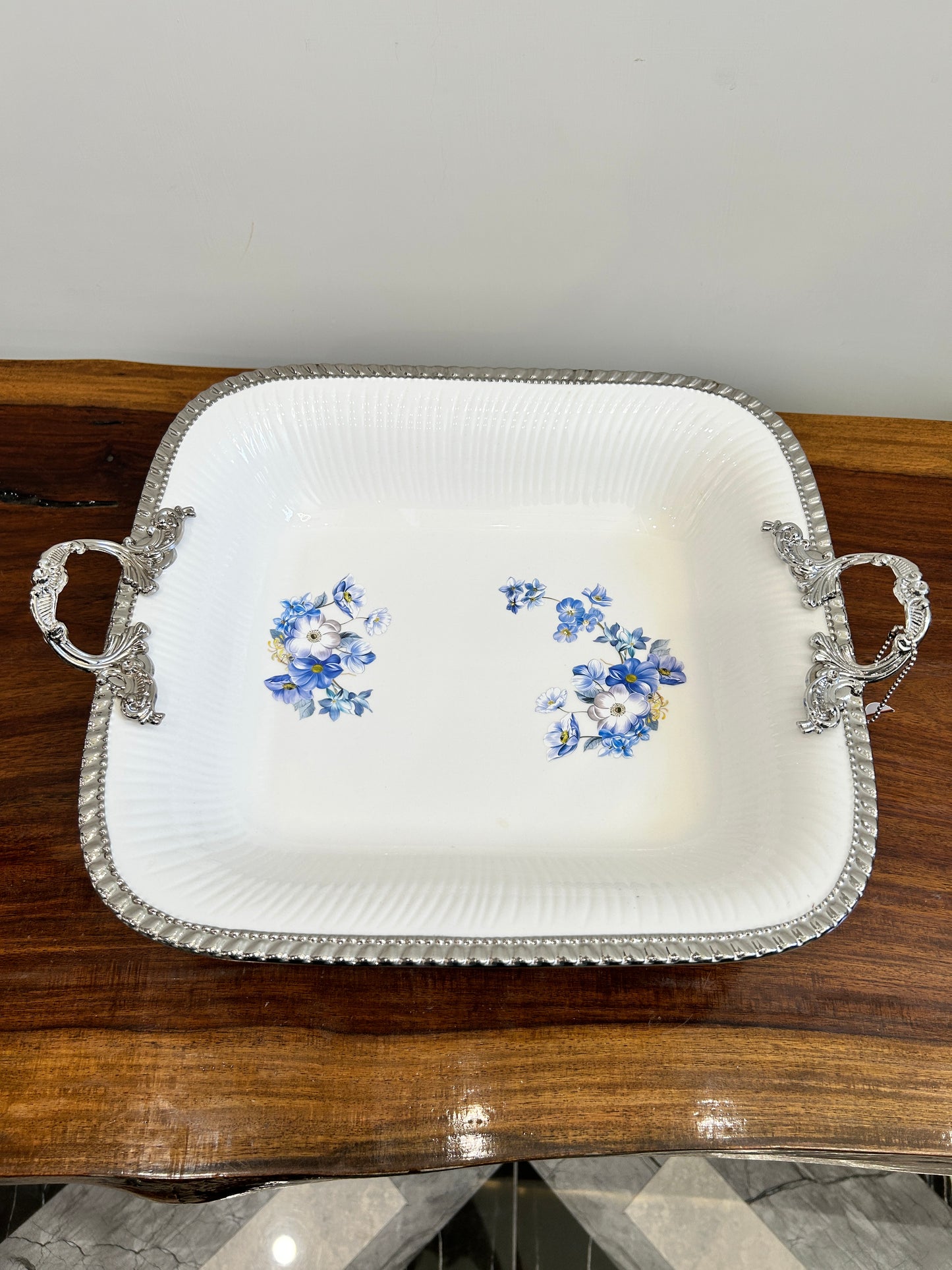 Angela Blue Rose Dish 1Pcs
