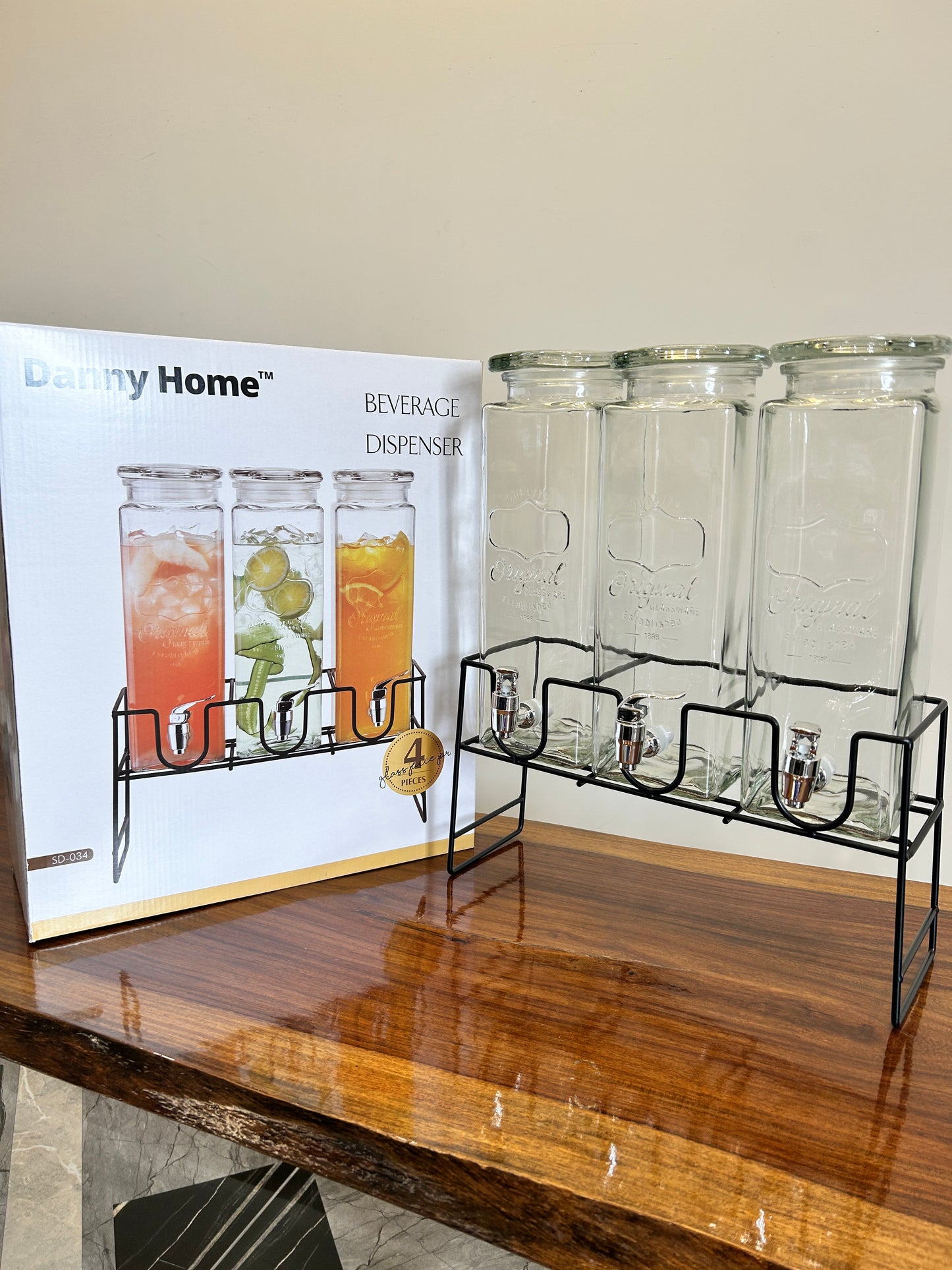 Danny Home Glass Beverage Dispensers 3Pcs