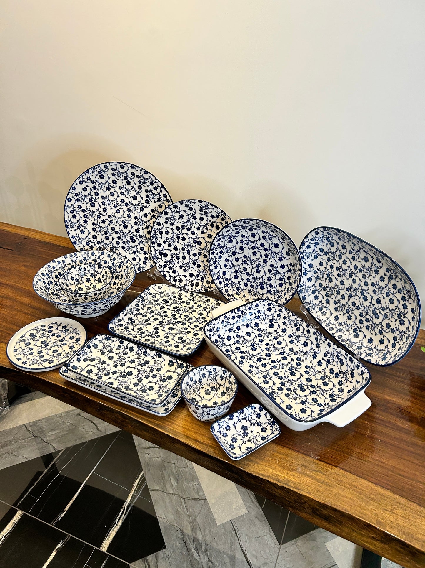 Danny Home Navy Blue Floral Series