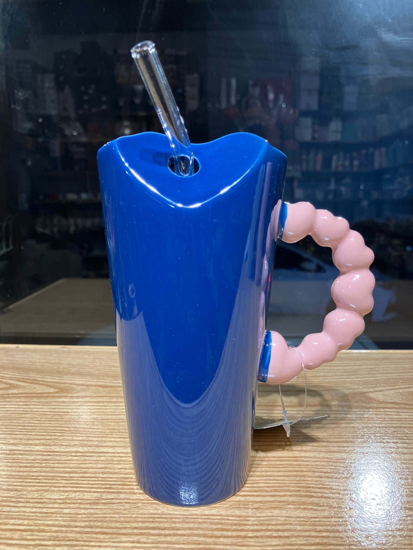 Ceramic Sipper with Straw 1Pcs