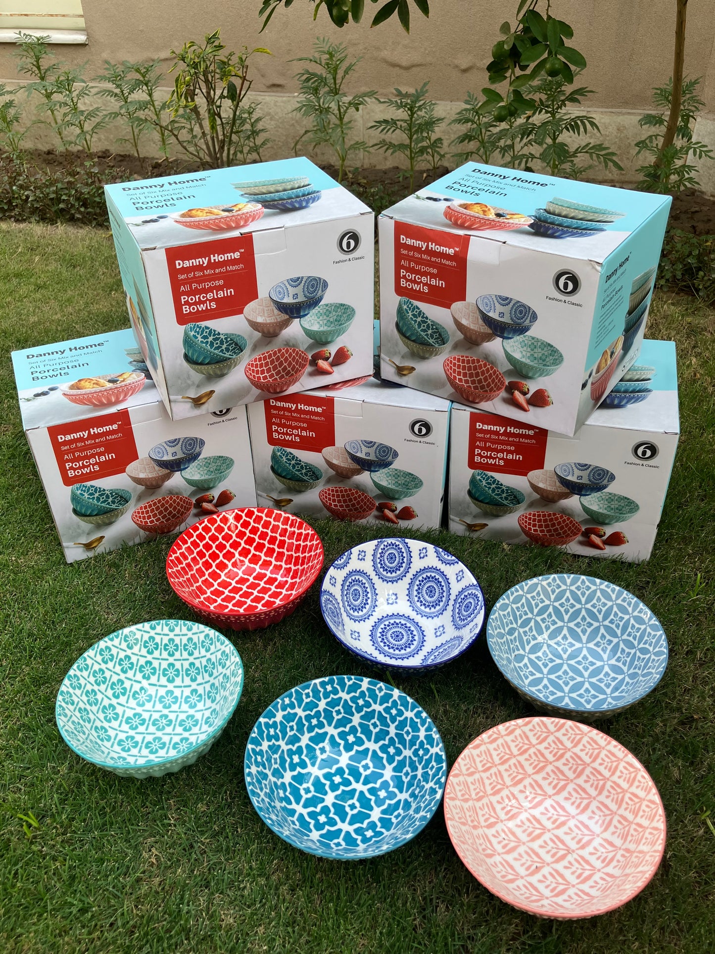 Danny Home Multicolour Soup Bowl (6Pcs)