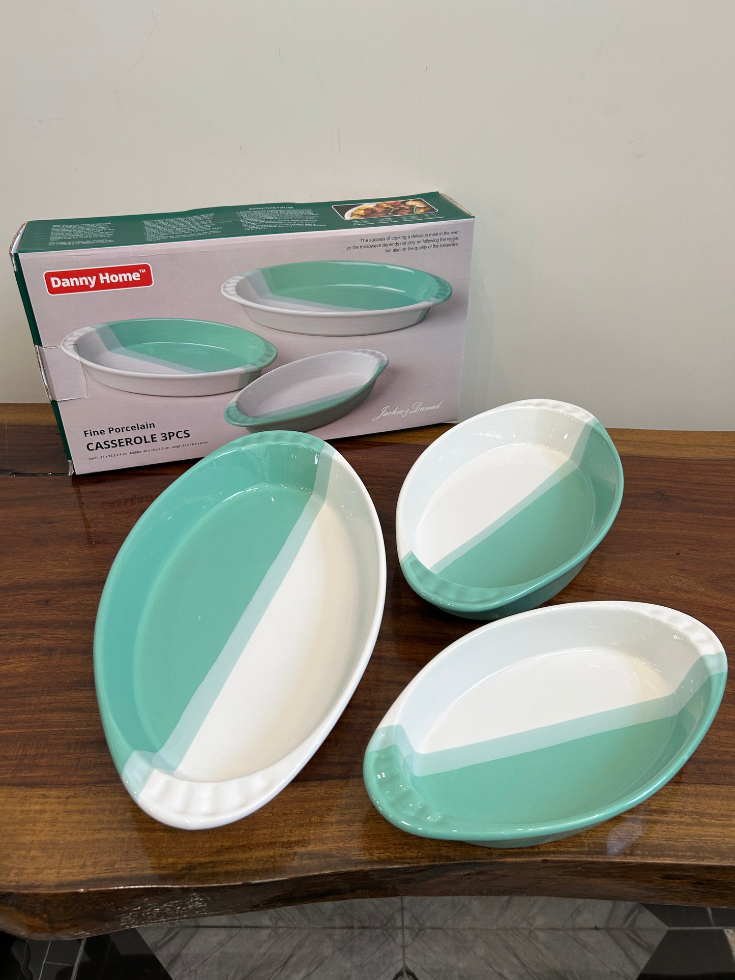 Danny Home Oval Casserole Dishes 3Pcs