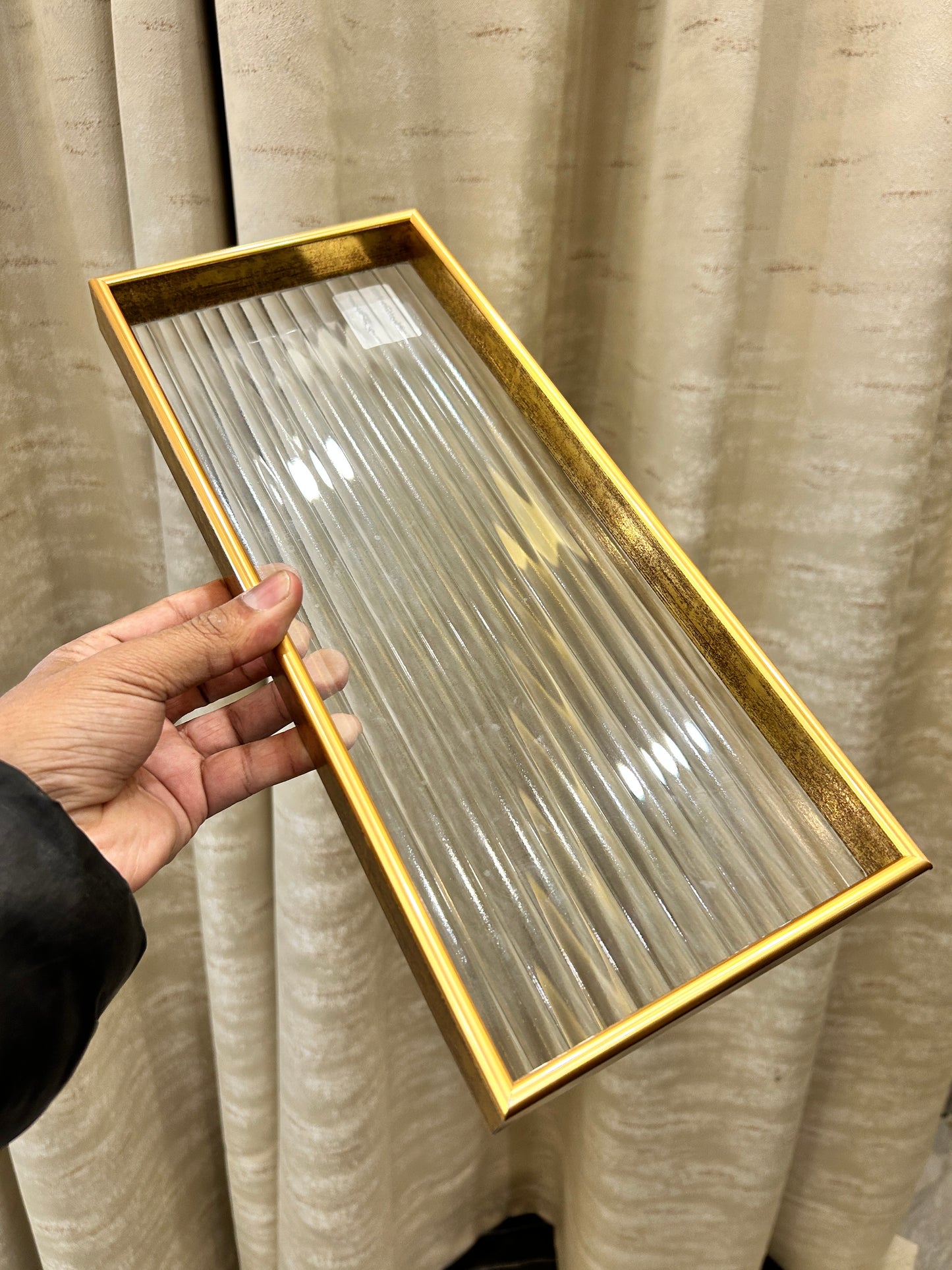 Golden Acrylic Tray Lines 1Pcs