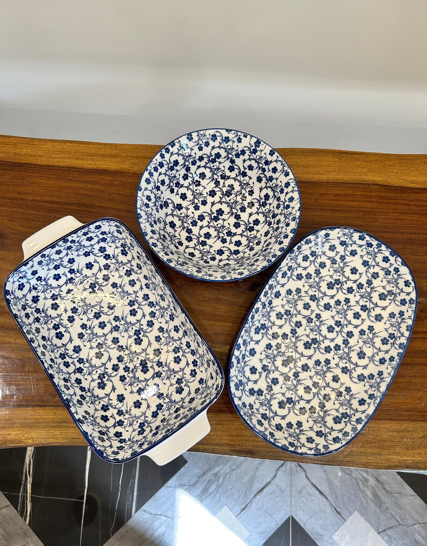 Danny Home Navy Blue Floral Series