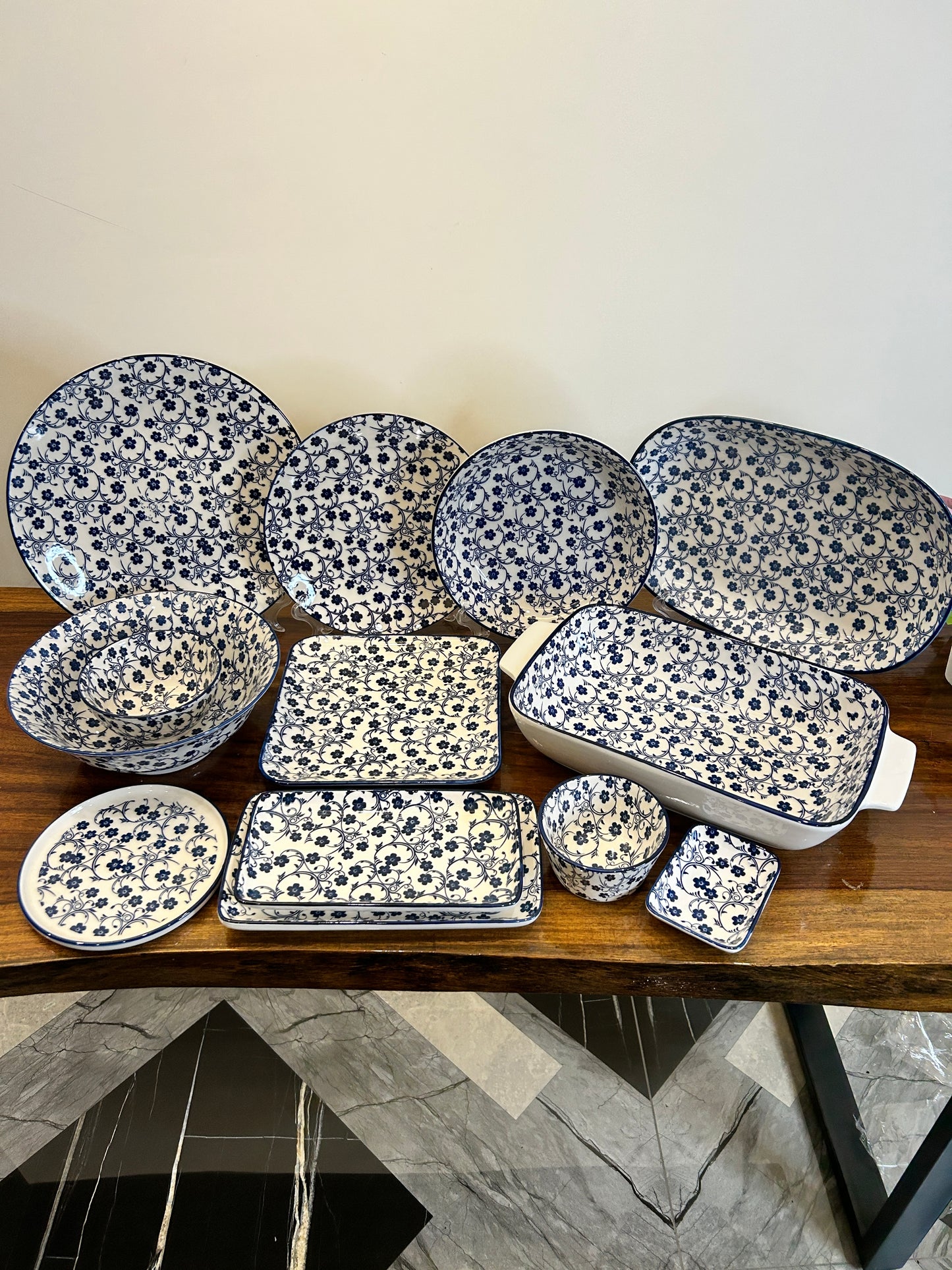 Danny Home Navy Blue Floral Series