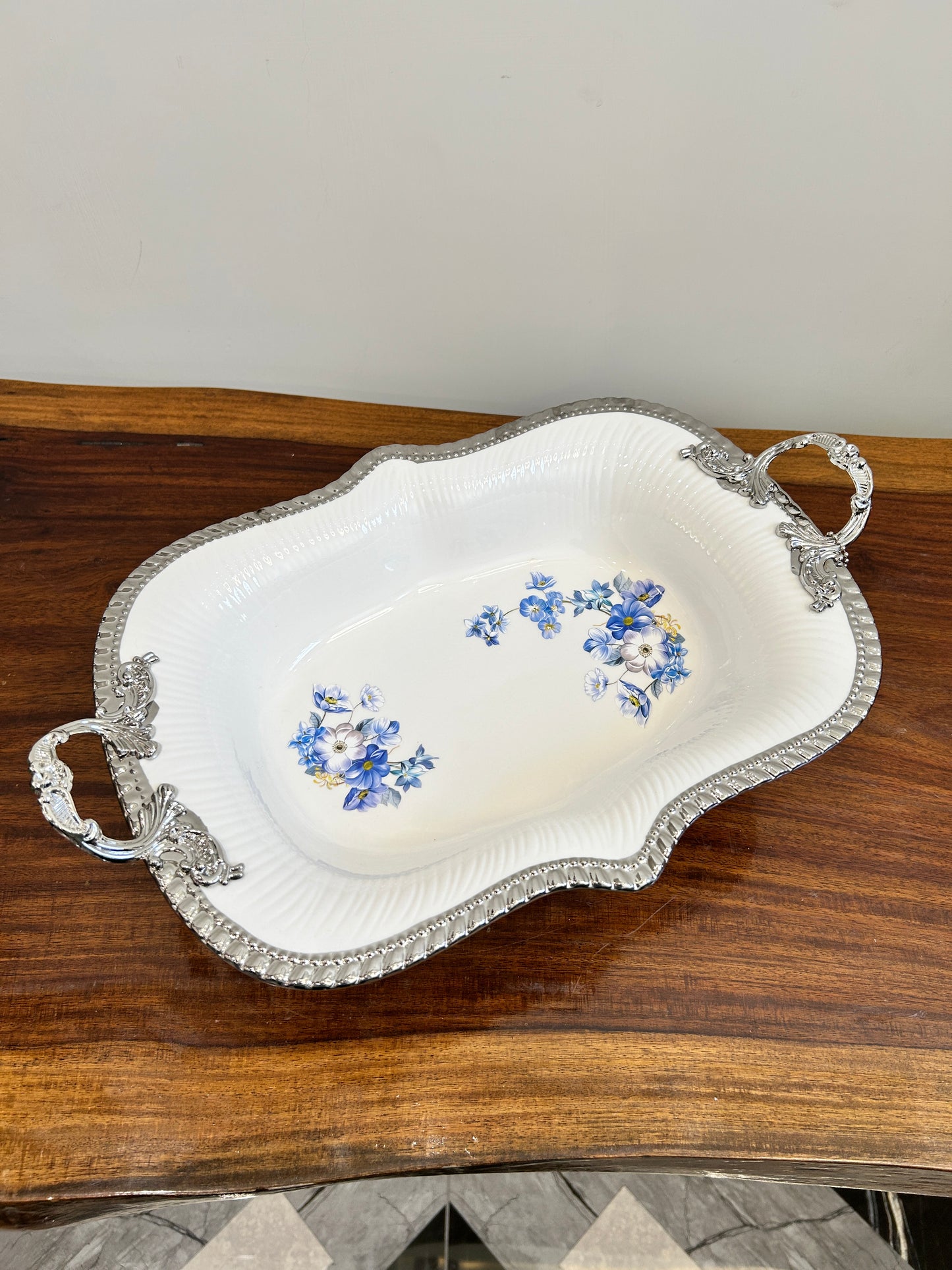 Angela Blue Rose Dish 1Pcs