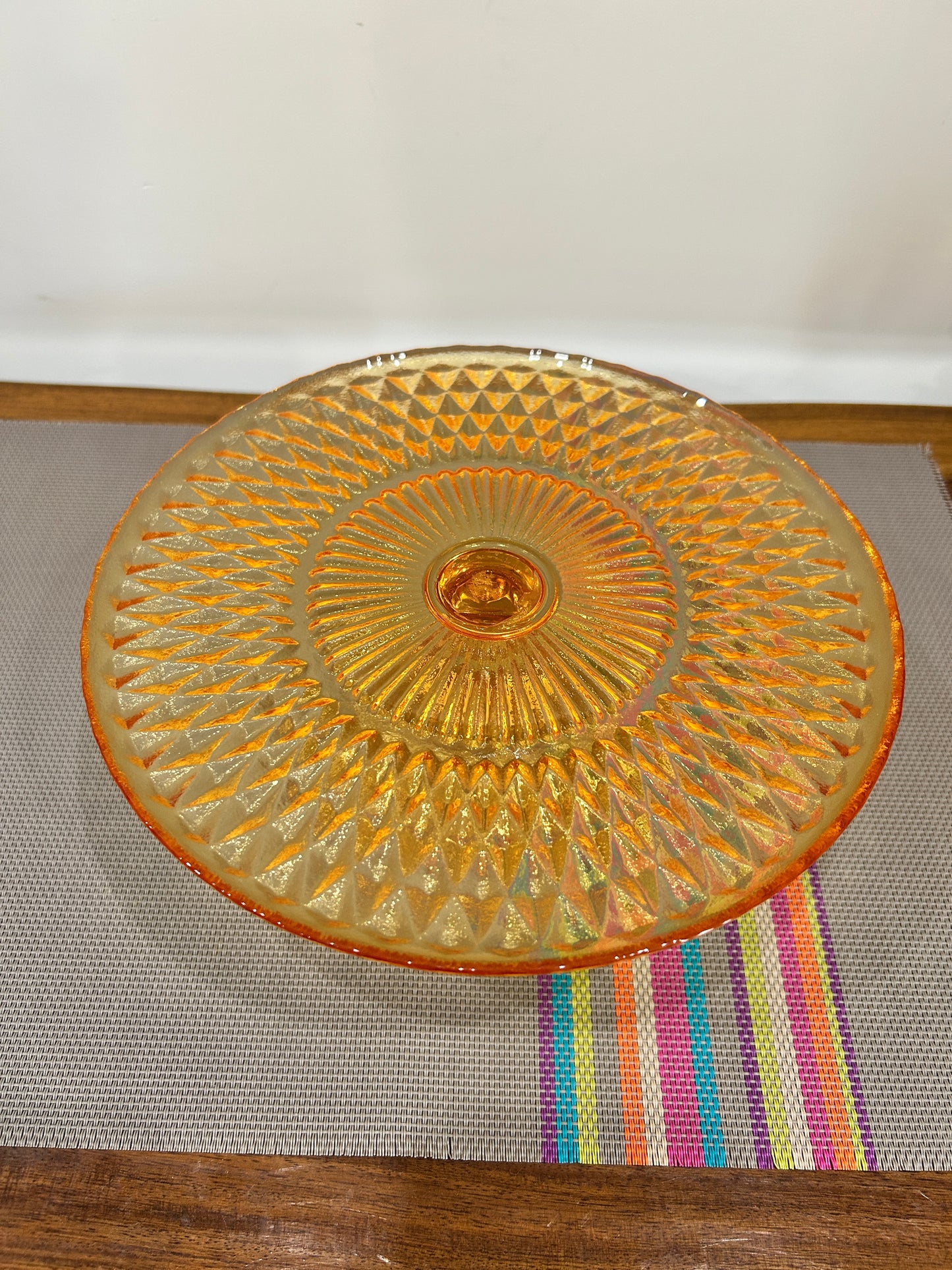 Danny Home Small Glass Cake Stand Golden