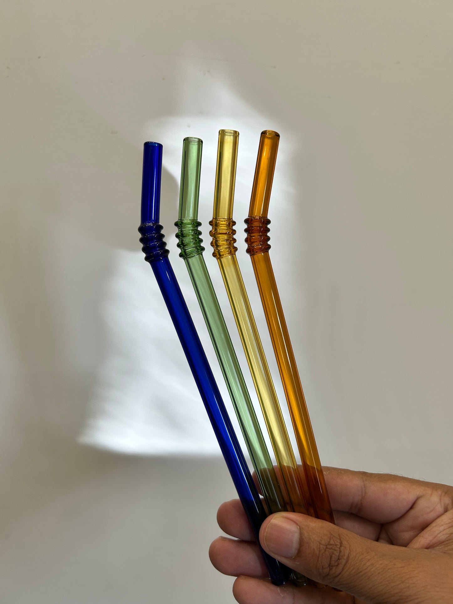 Colourful Glass Straw 5Pcs