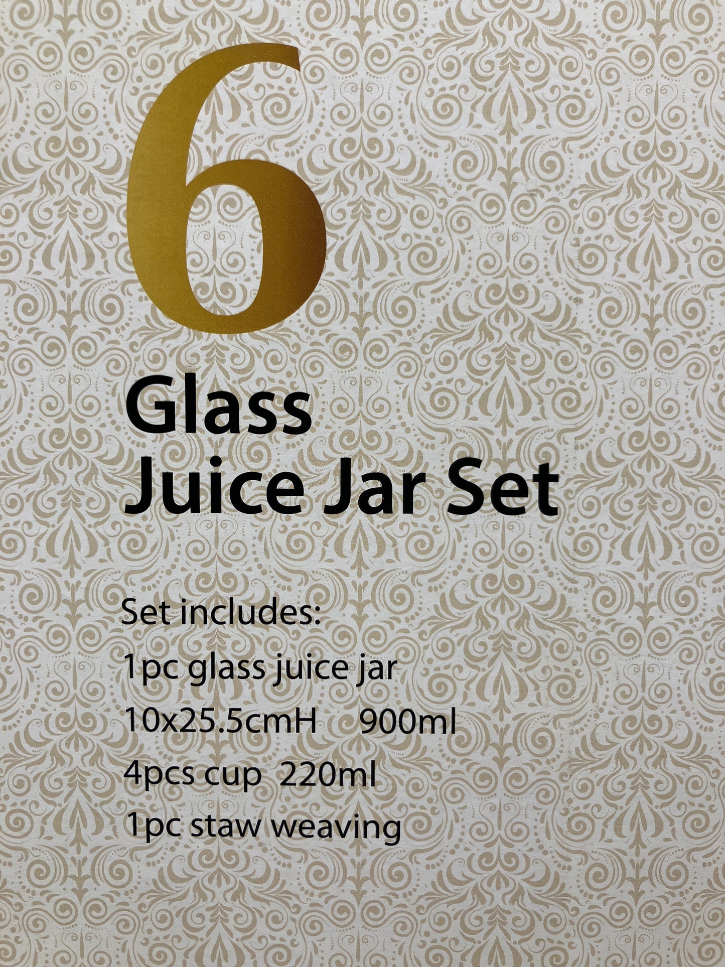 Danny Home Glass Juice Jar Set 6Pcs