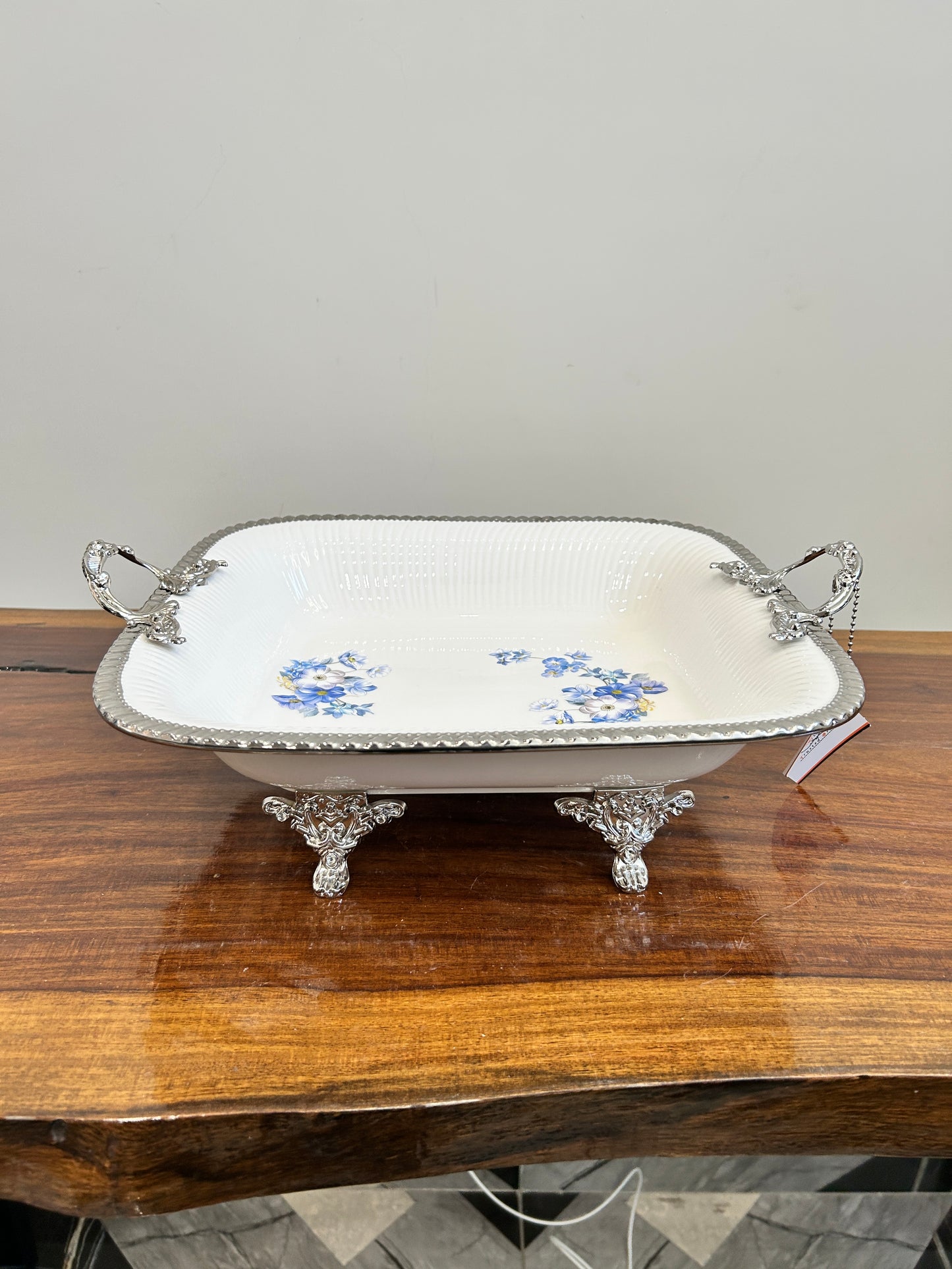 Angela Blue Rose Dish 1Pcs