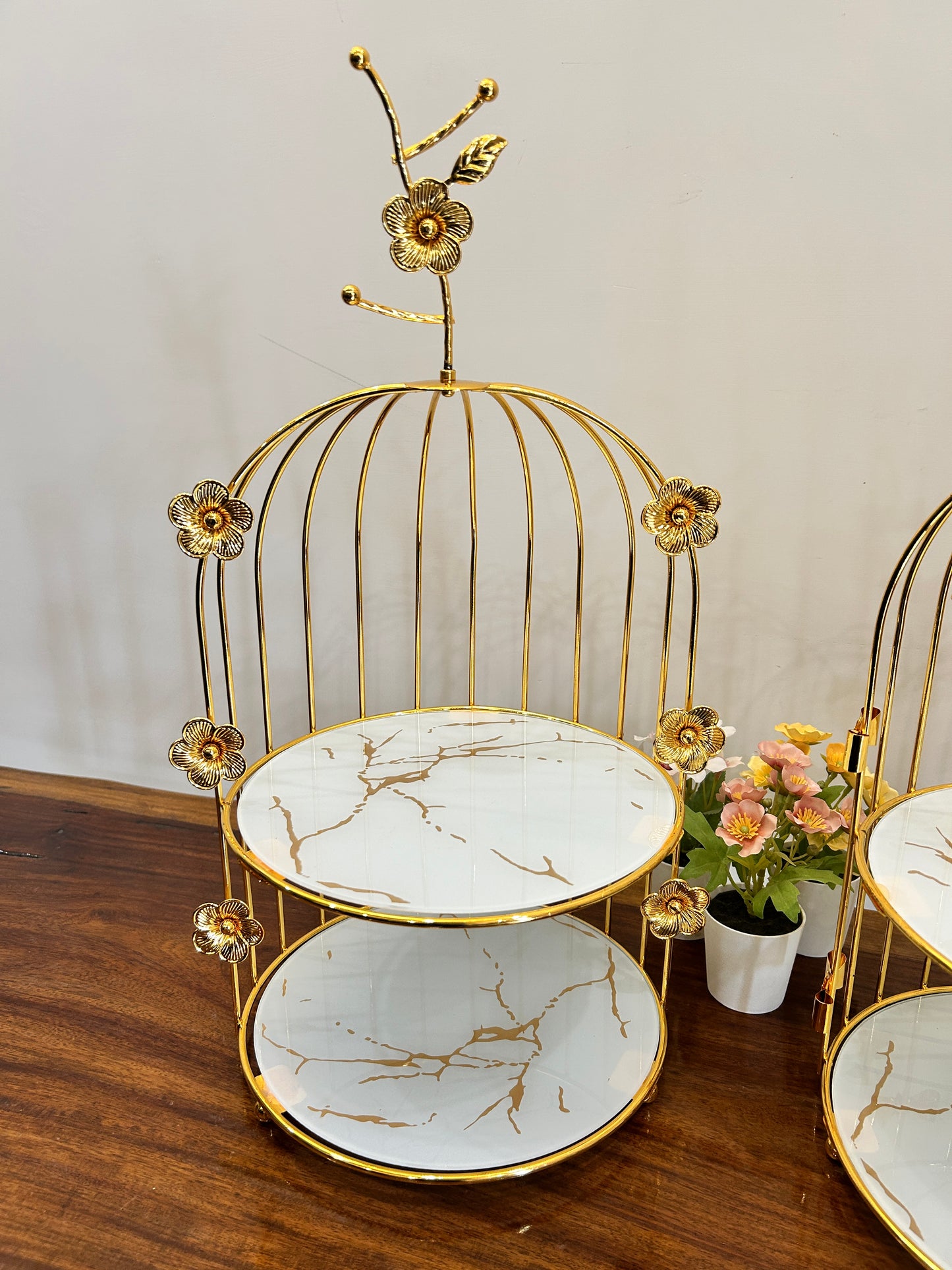Glass Cage Platter 2Tier