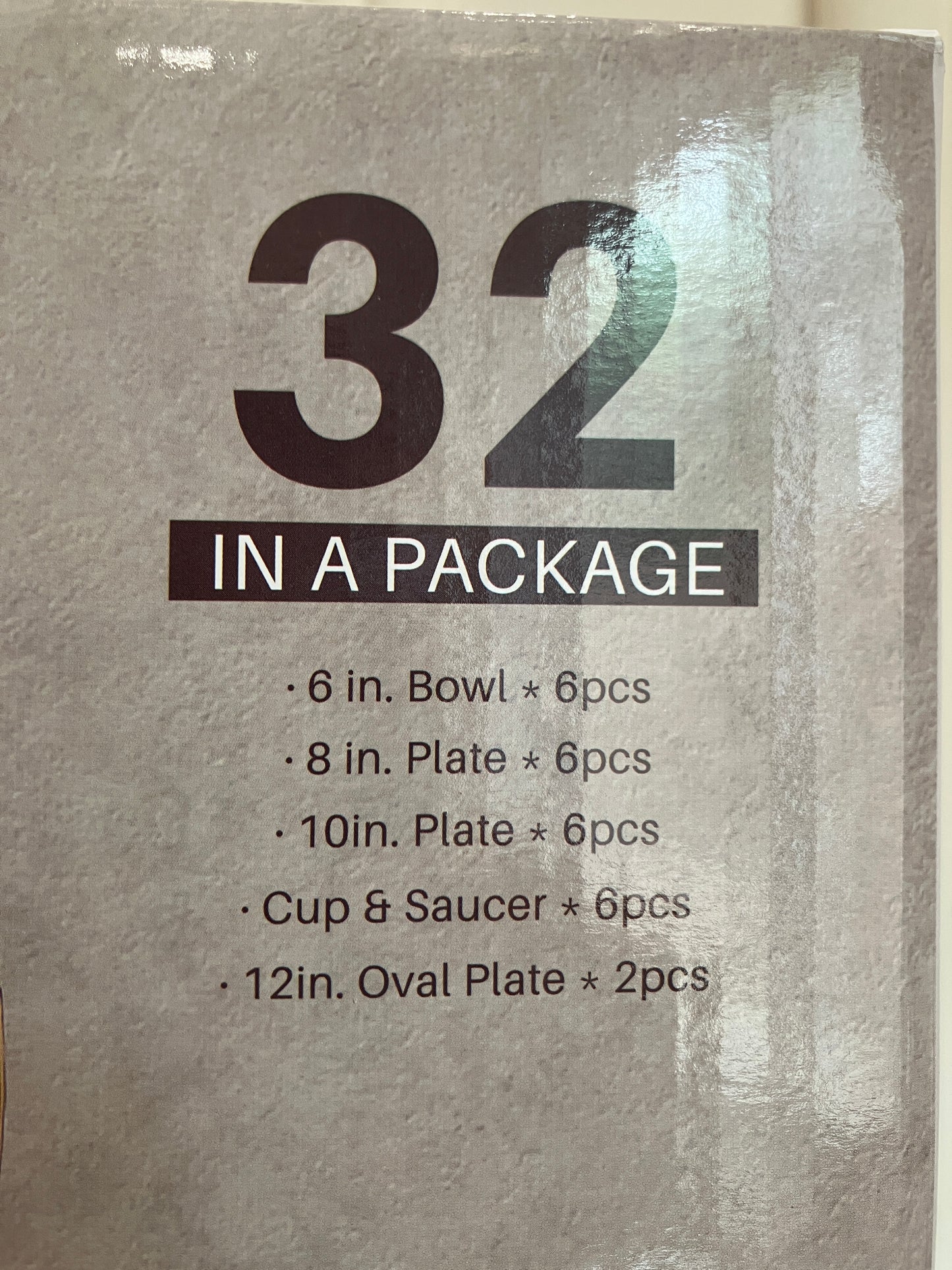 Danny Home Black Gold Breakfast Set 32Pcs