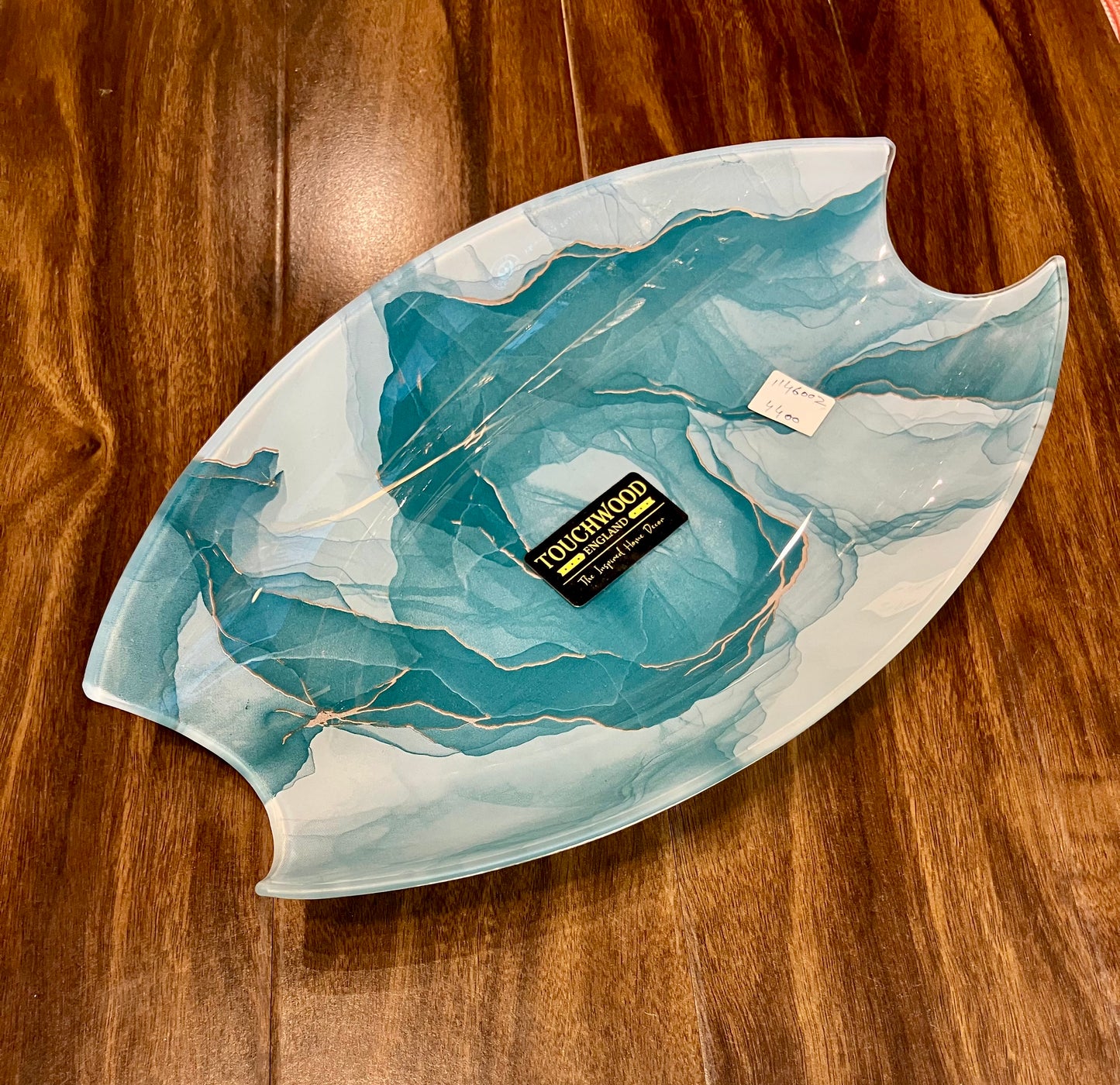 Touch Wood Glass Platter 1Pcs