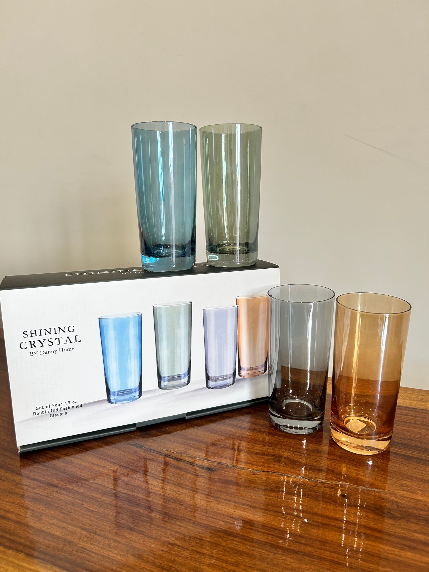 Danny Home Multicolour Glass 4Pcs (470ml)