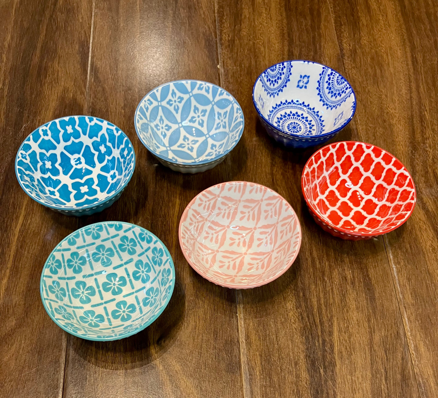 Danny Home Multicolour Porcelain Bowls (6Pcs)