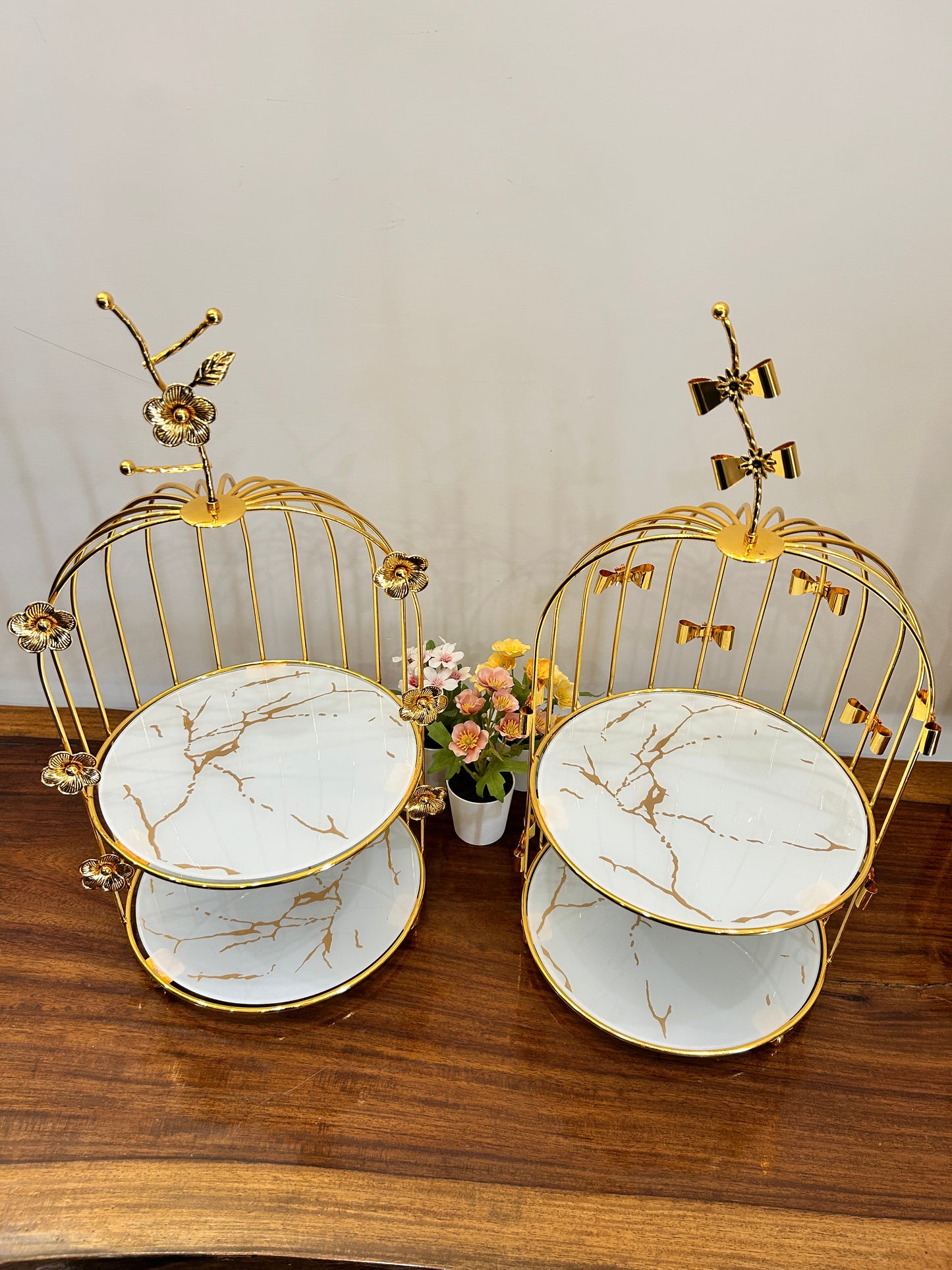 Glass Cage Platter 2Tier