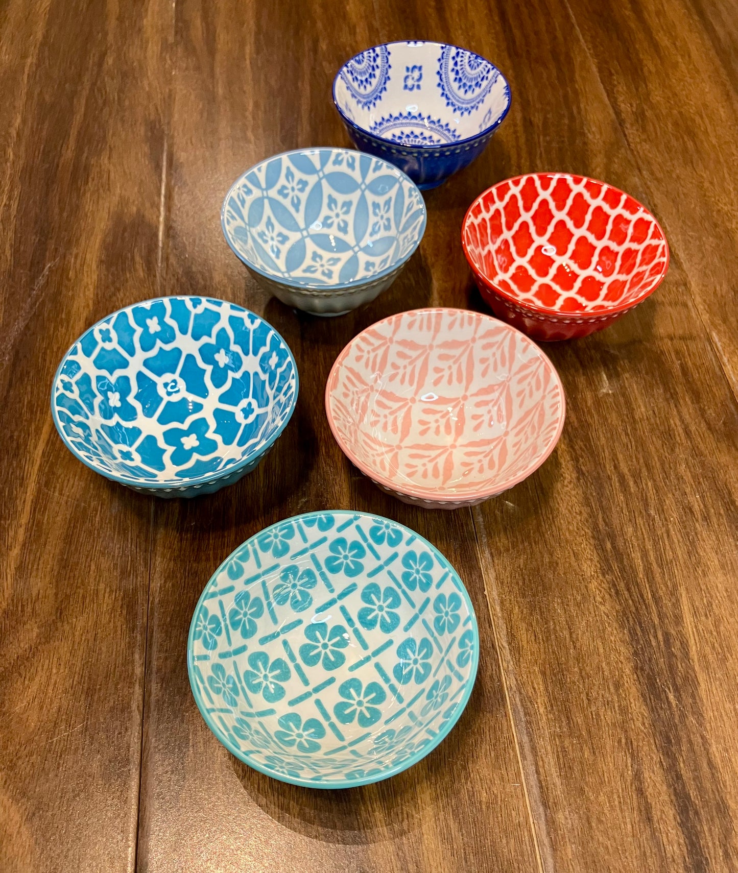 Danny Home Multicolour Porcelain Bowls (6Pcs)