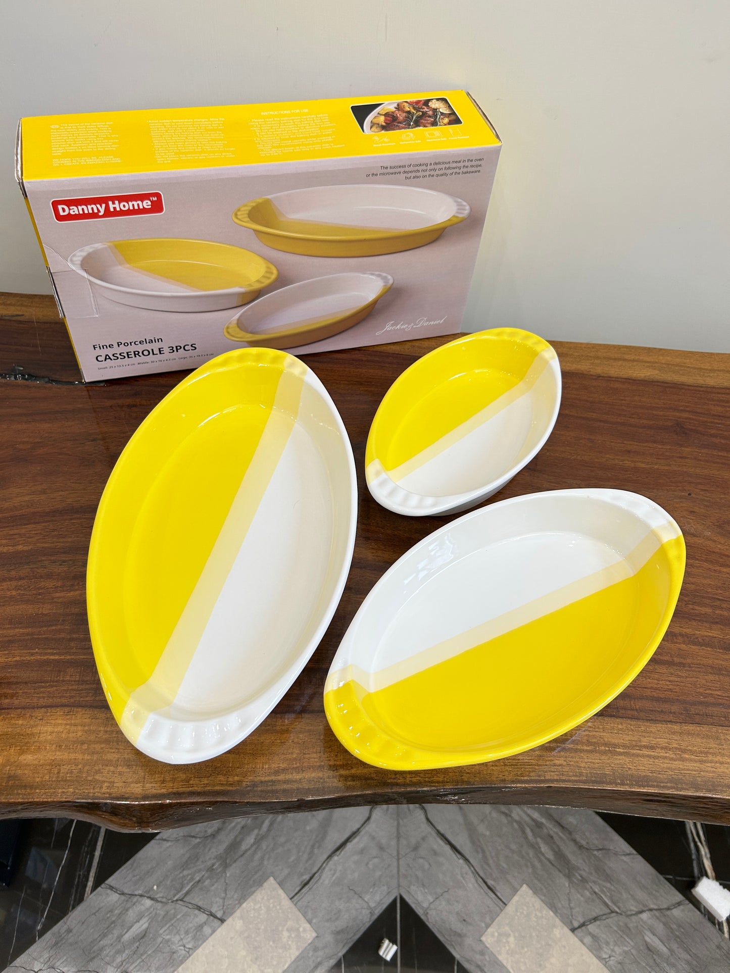 Danny Home Oval Casserole Dishes 3Pcs