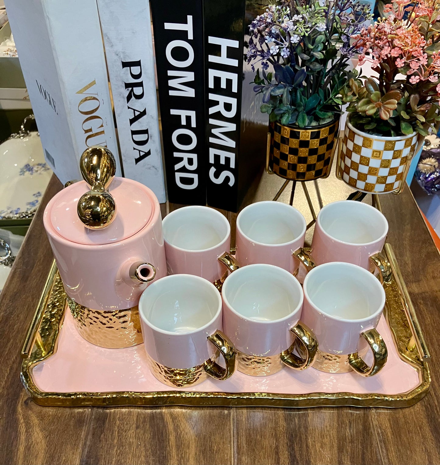 Pink Coffee Set