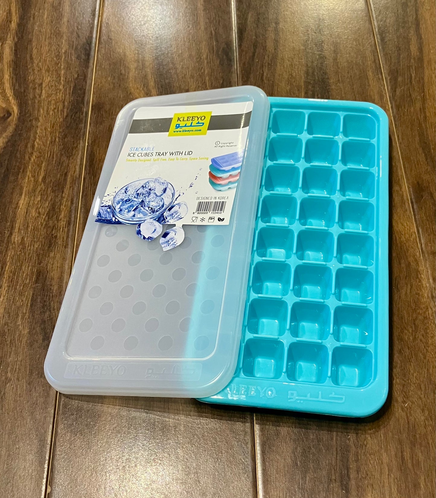 Kleeyo Ice-Cubes Tray With Lid 1Pcs