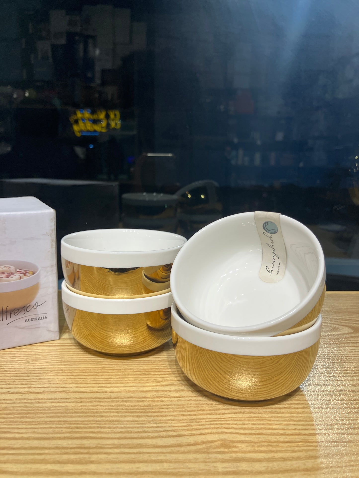 Symphony Gold Condiment Bowls (4Pcs)