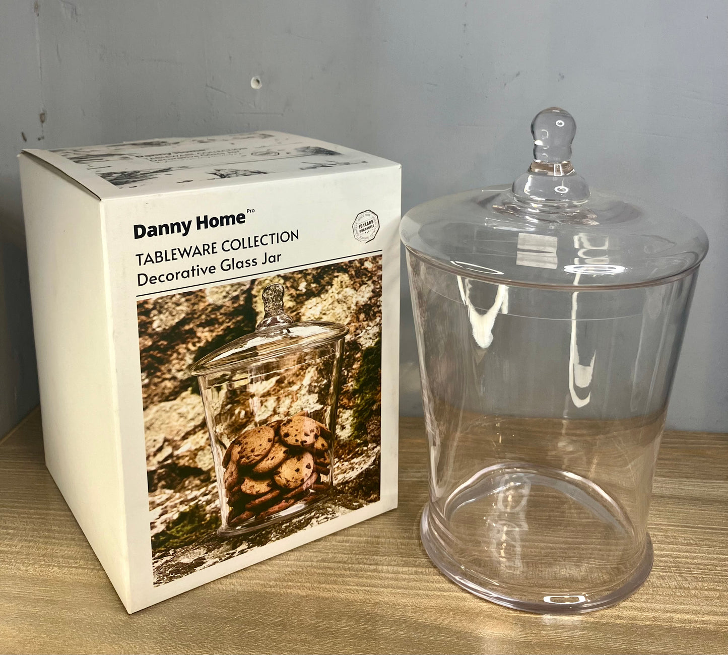 Danny Home Decorative Glass Jar (1Pcs)