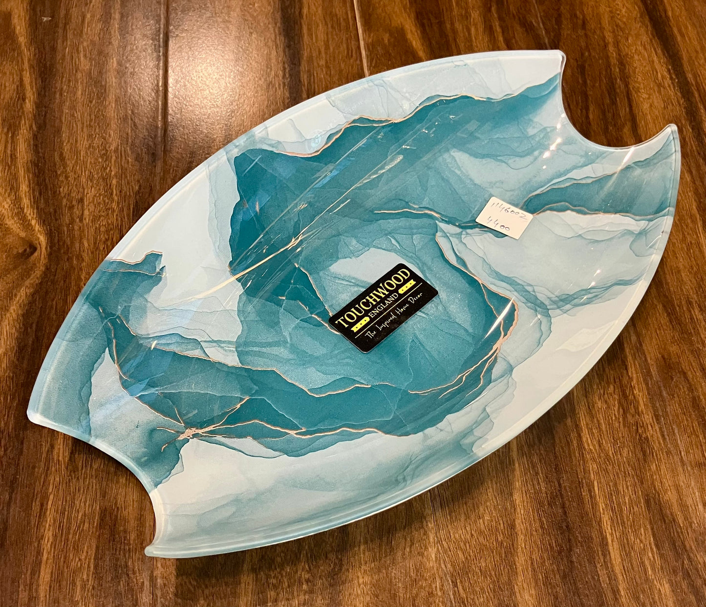 Touch Wood Glass Platter 1Pcs