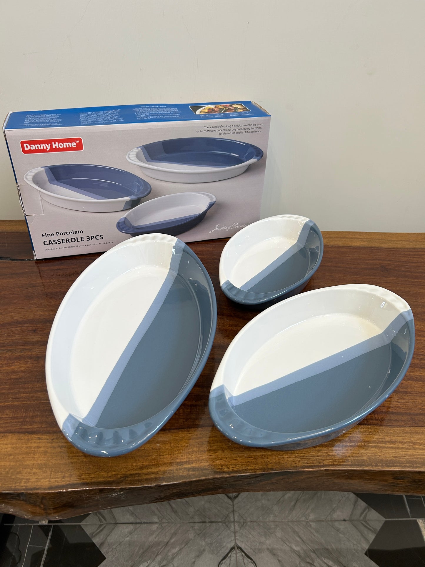 Danny Home Oval Casserole Dishes 3Pcs