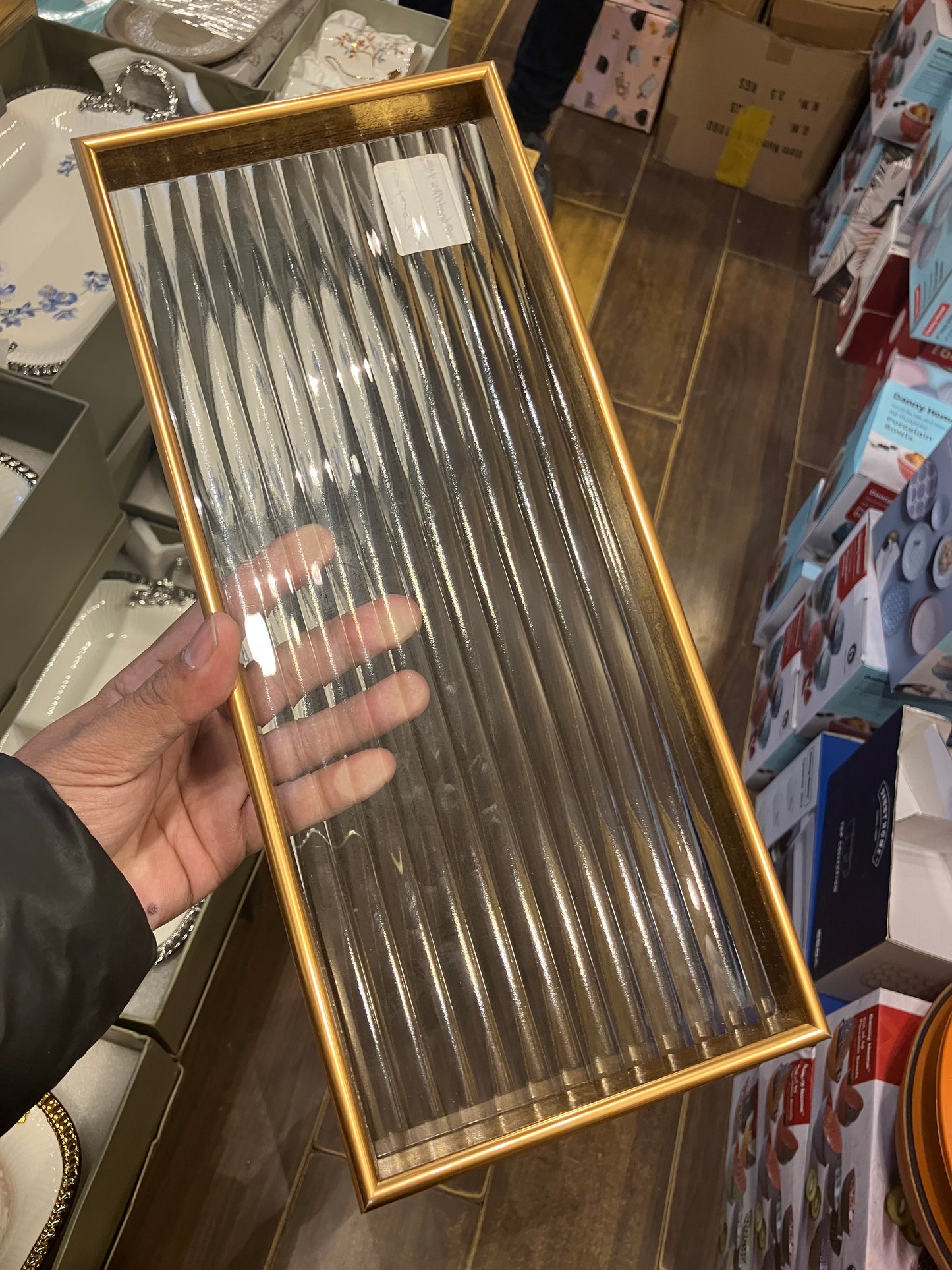 Golden Acrylic Tray Lines 1Pcs