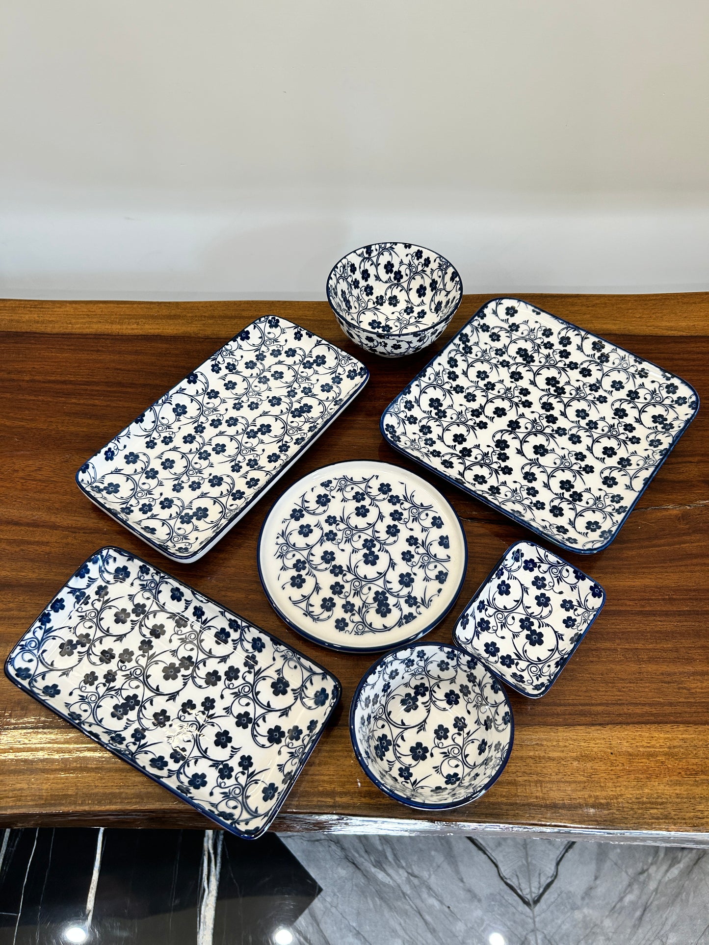 Danny Home Navy Blue Floral Series