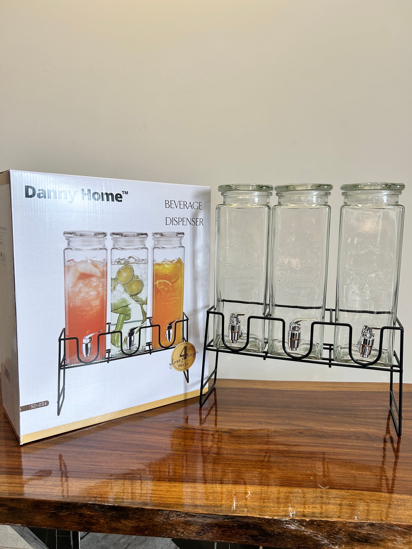 Danny Home Glass Beverage Dispensers 3Pcs