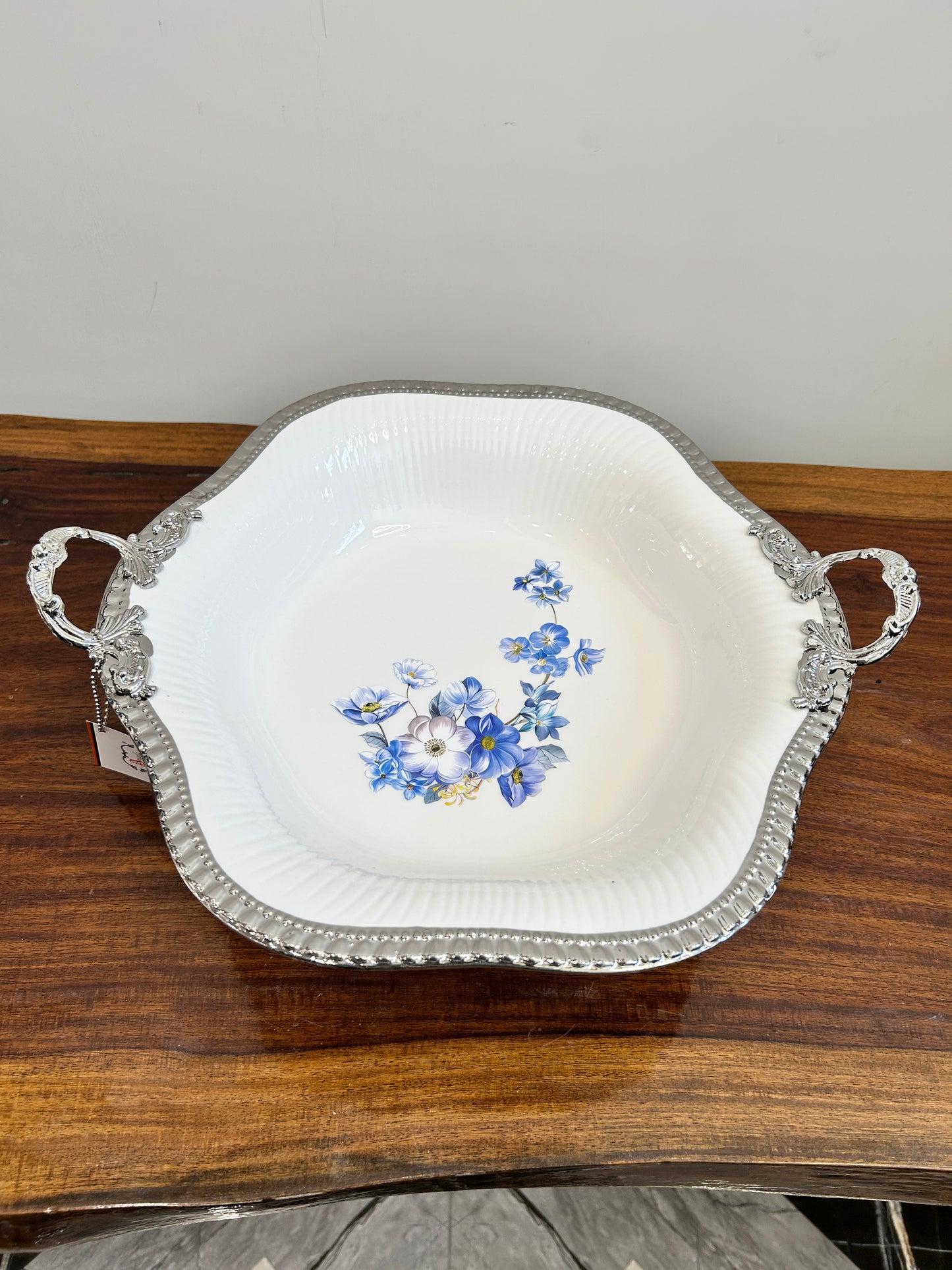 Angela Blue Rose Dish Deep 1Pcs