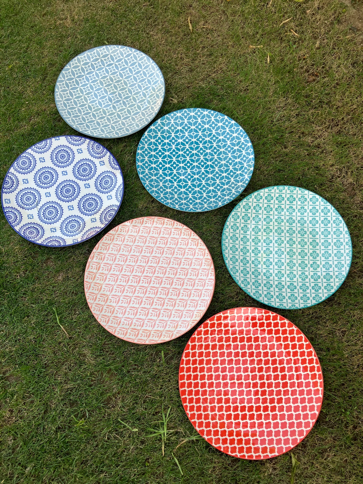 Danny Home Multicolour Dinner Plates (6Pcs)