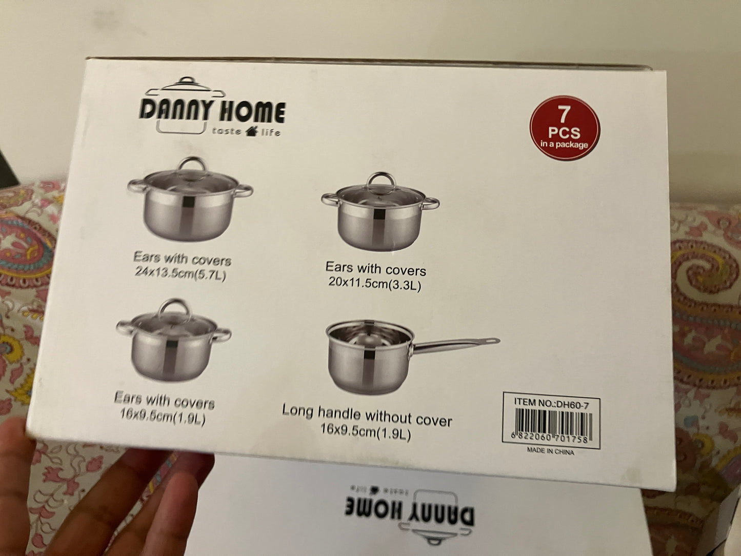 Danny Home Stainless Steel Cookware Set 7Pcs