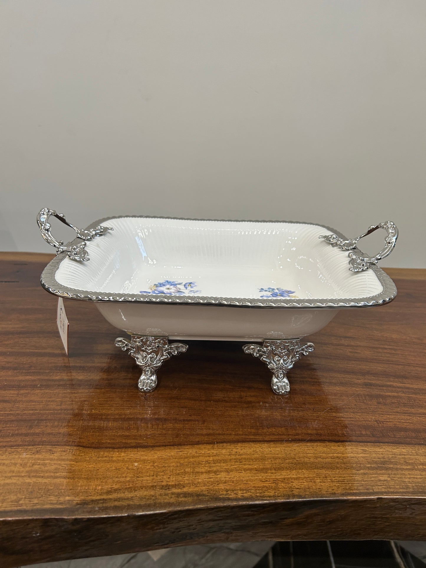Angela Blue Rose Porcelain Dish 1Pcs