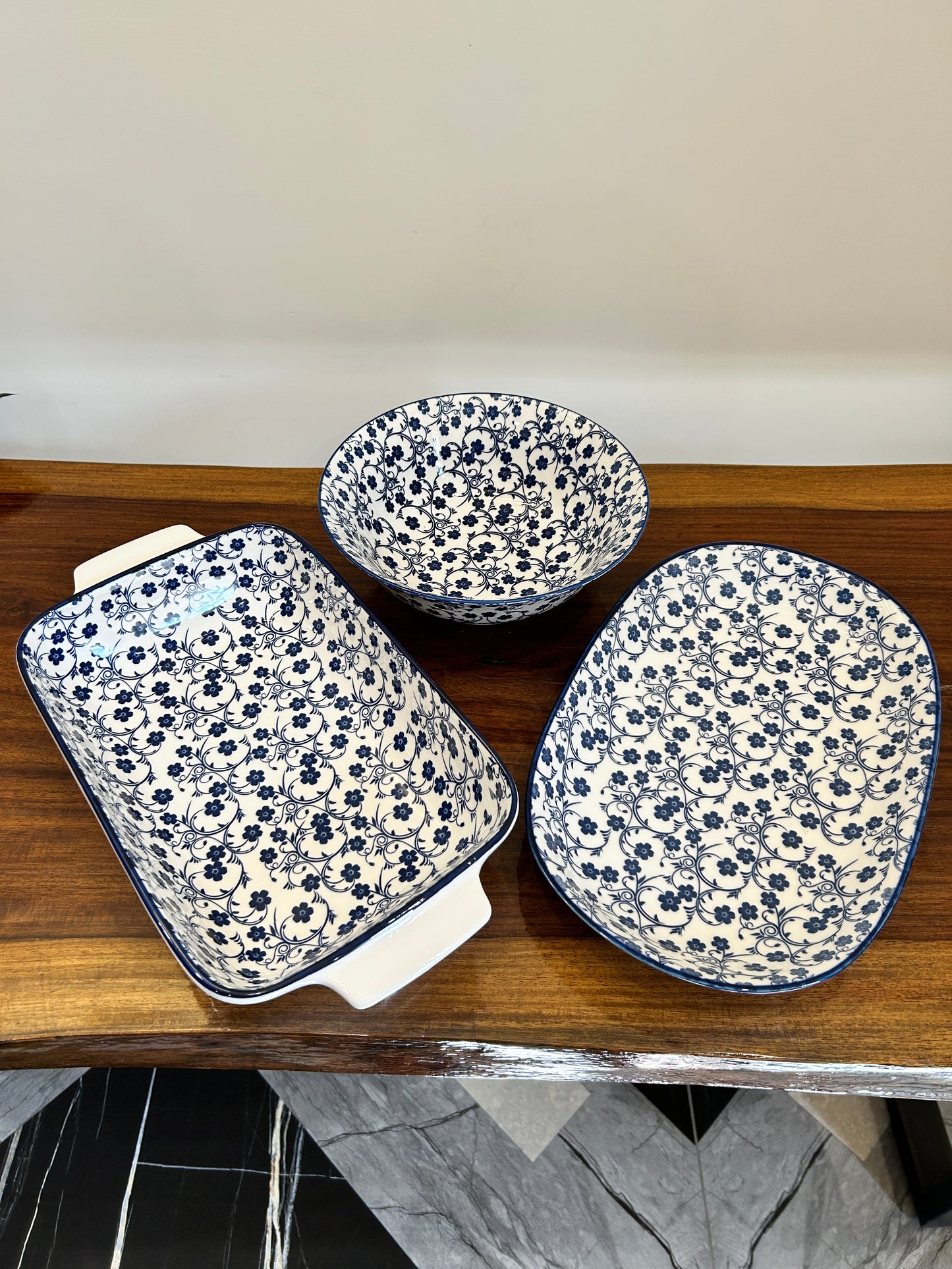 Danny Home Navy Blue Floral Series