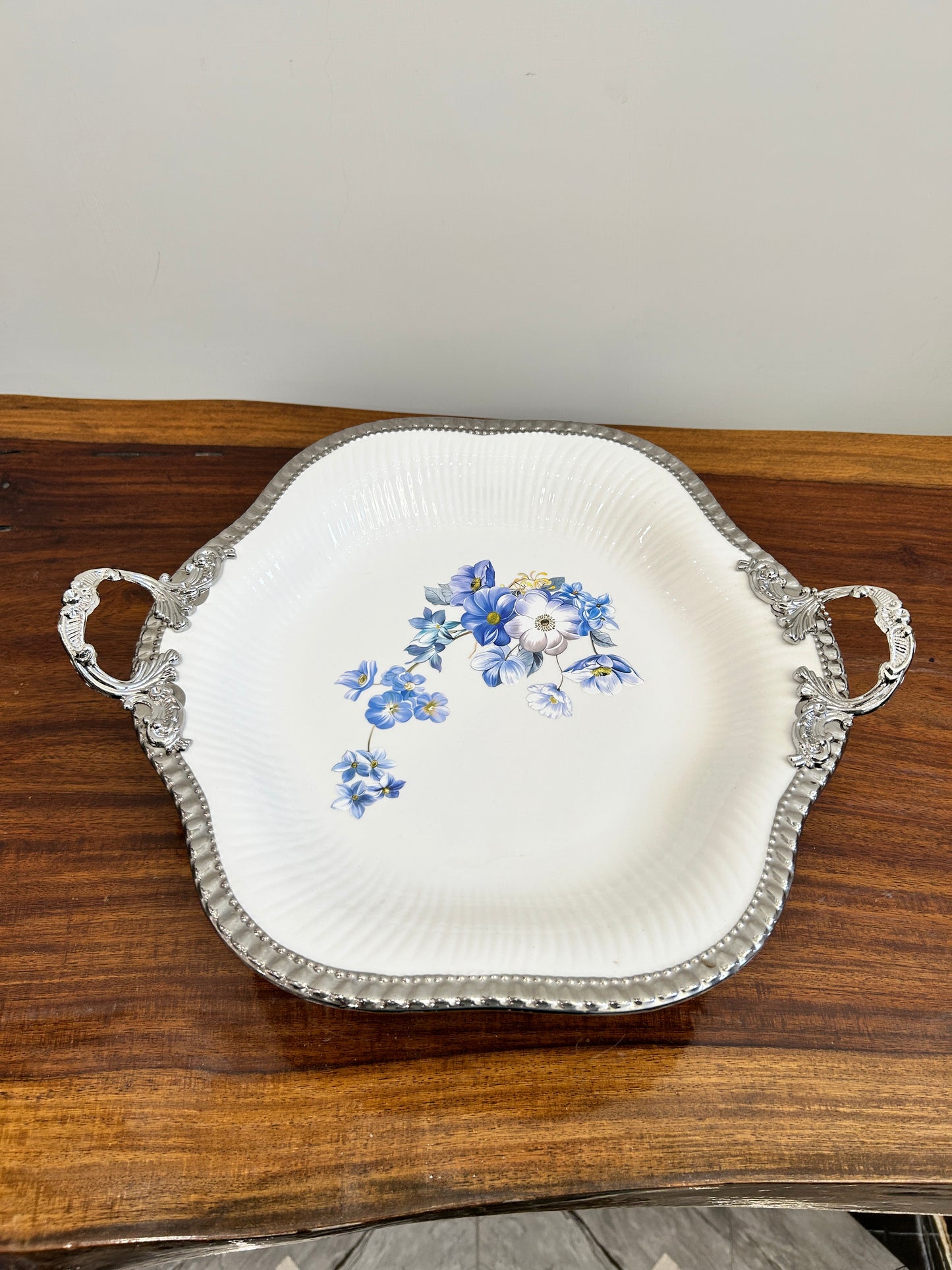 Angela Blue Rose Dish 1Pcs