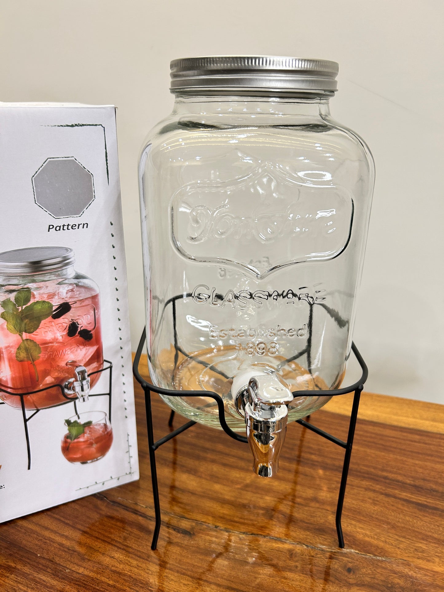 Danny Home Glass Beverage Dispenser 1Pcs