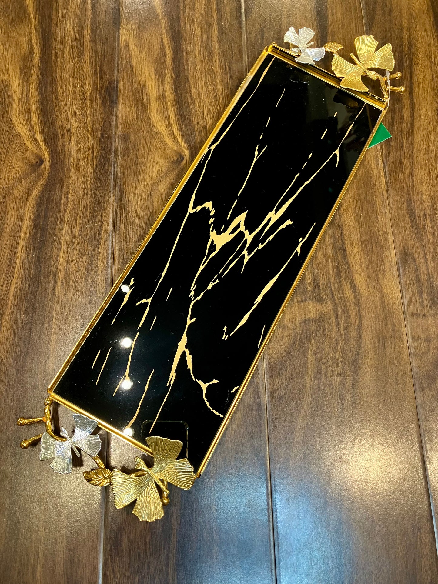 Golden & Black Large Serving Tray 1Pcs