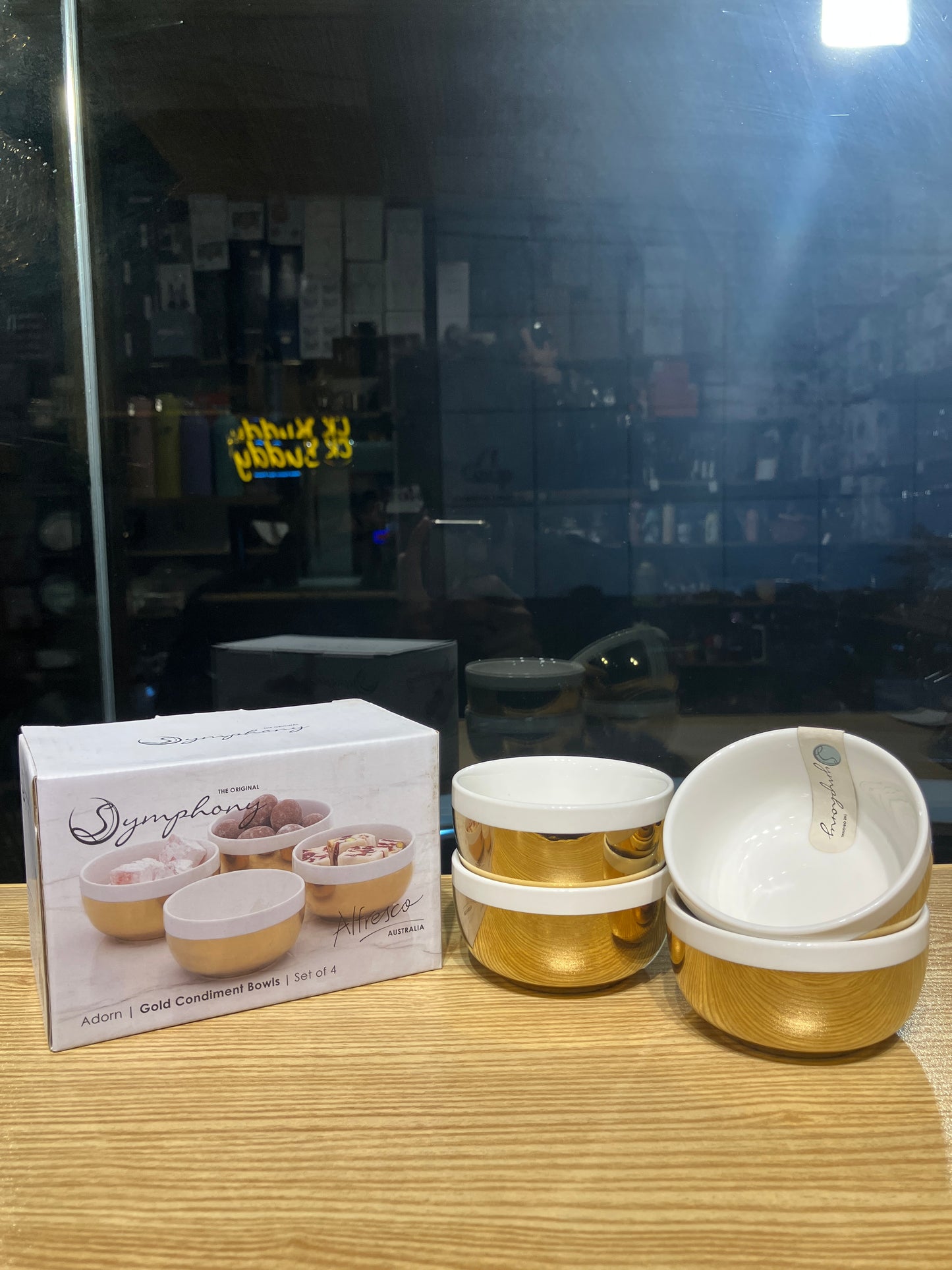 Symphony Gold Condiment Bowls (4Pcs)