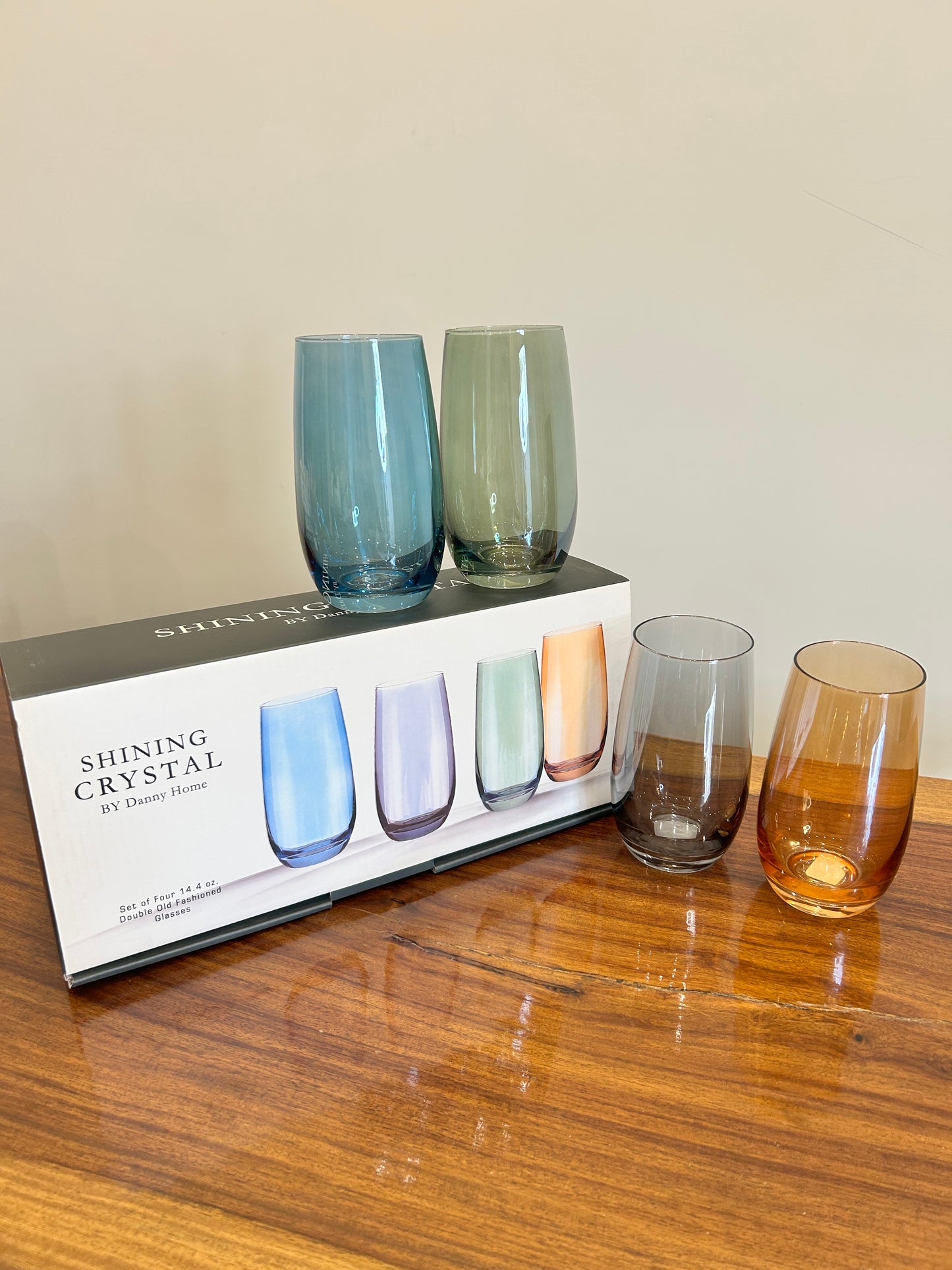 Danny Home Multicolour Glass 4Pcs (410ml)
