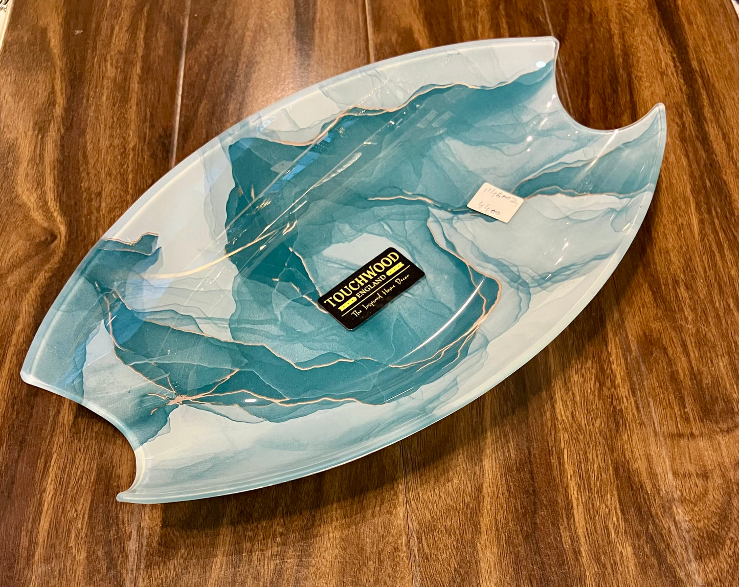 Touch Wood Glass Platter 1Pcs