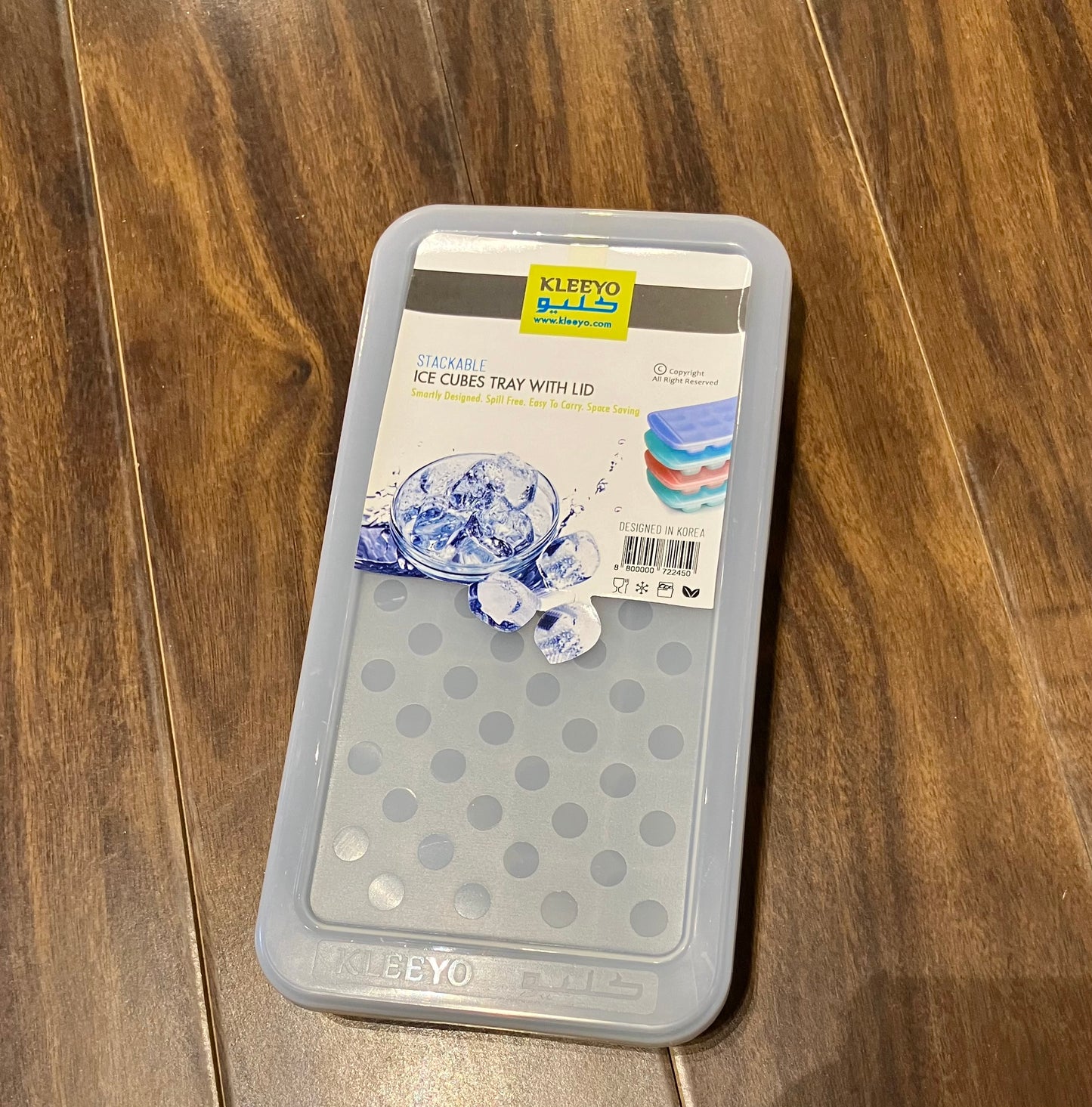 Kleeyo Ice-Cubes Tray With Lid 1Pcs