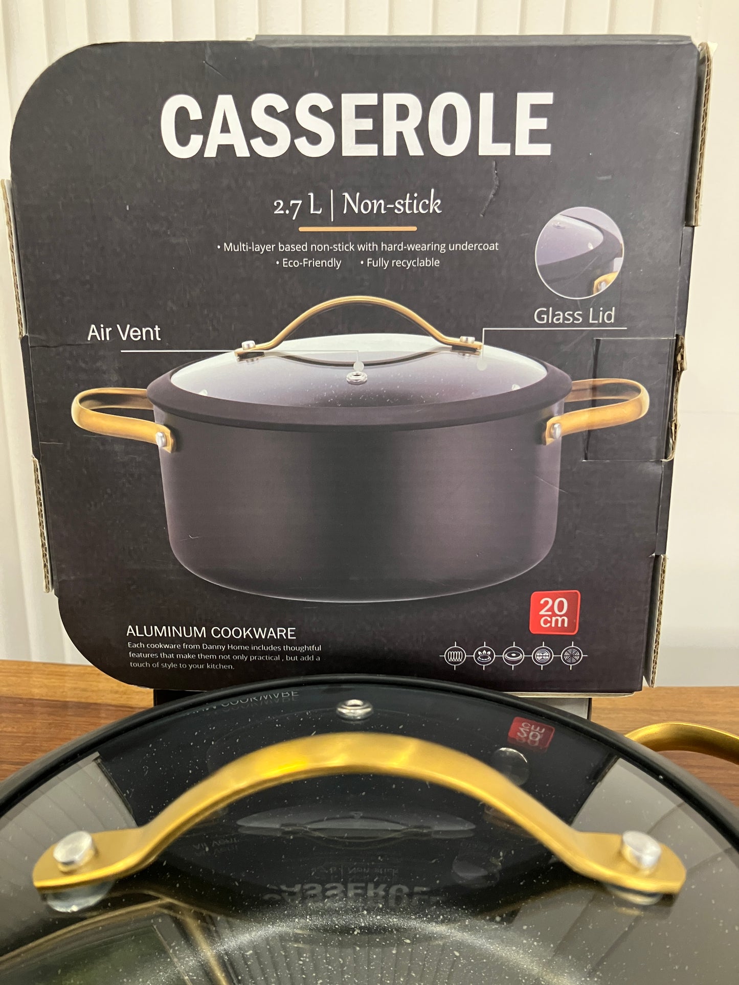 Danny Home Aluminium Non-Stick Casserole 2.7L