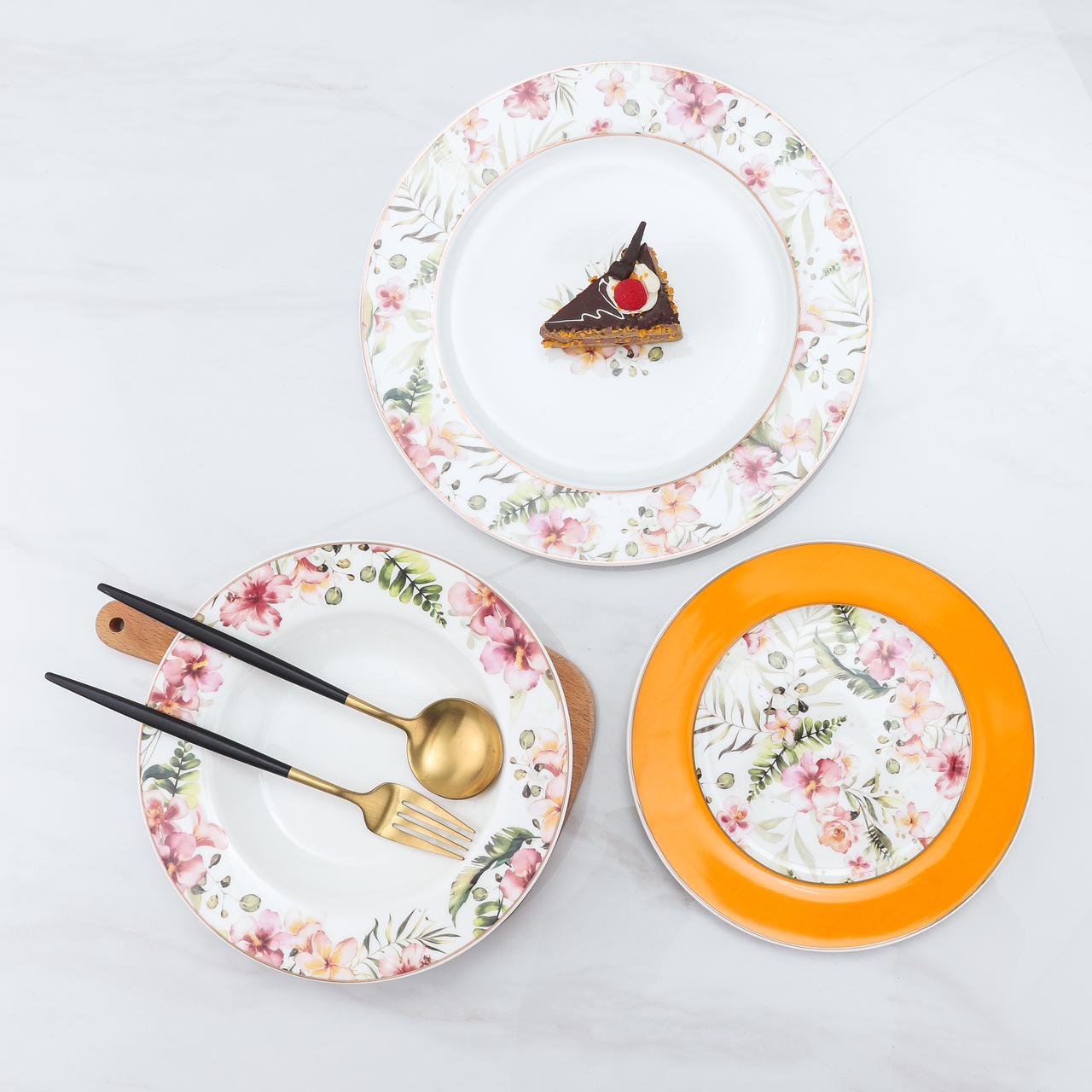 UK Parliament Bone China Plate Set 18 Pcs