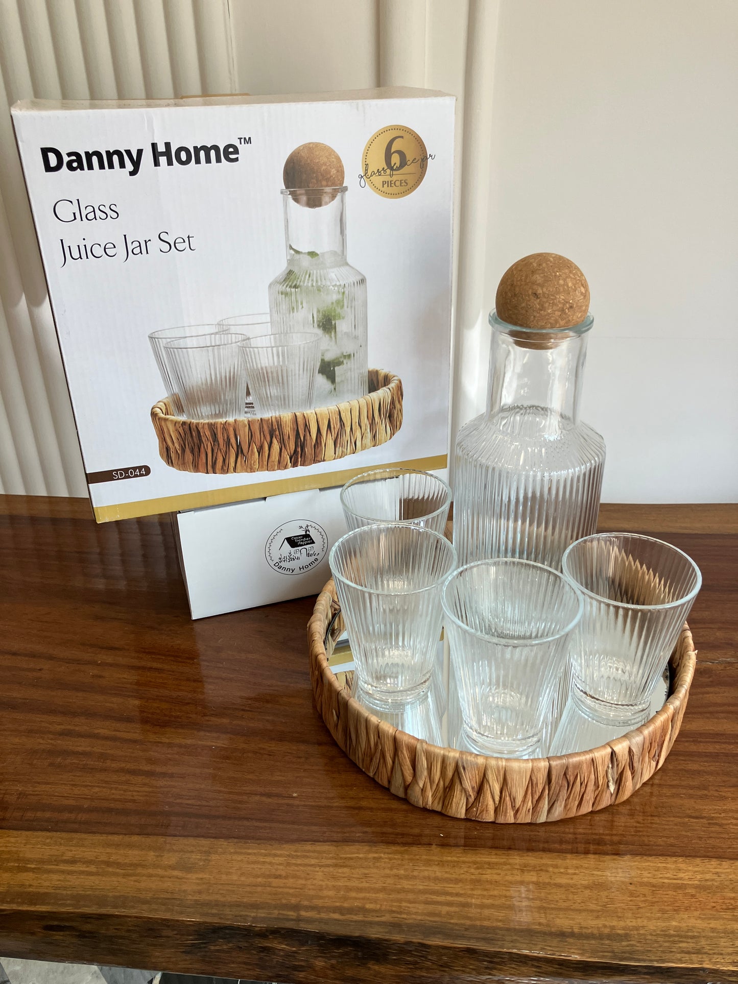 Danny Home Glass Juice Jar Set 6Pcs